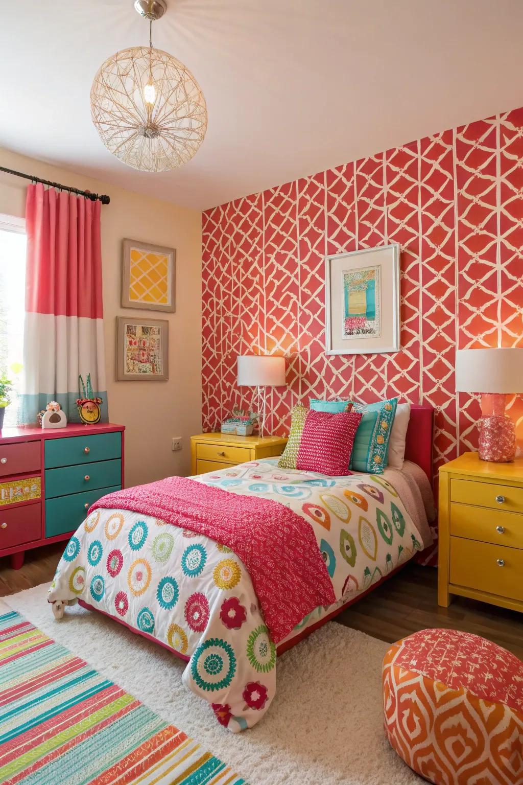Striking patterns revitalize the atmosphere of any space.