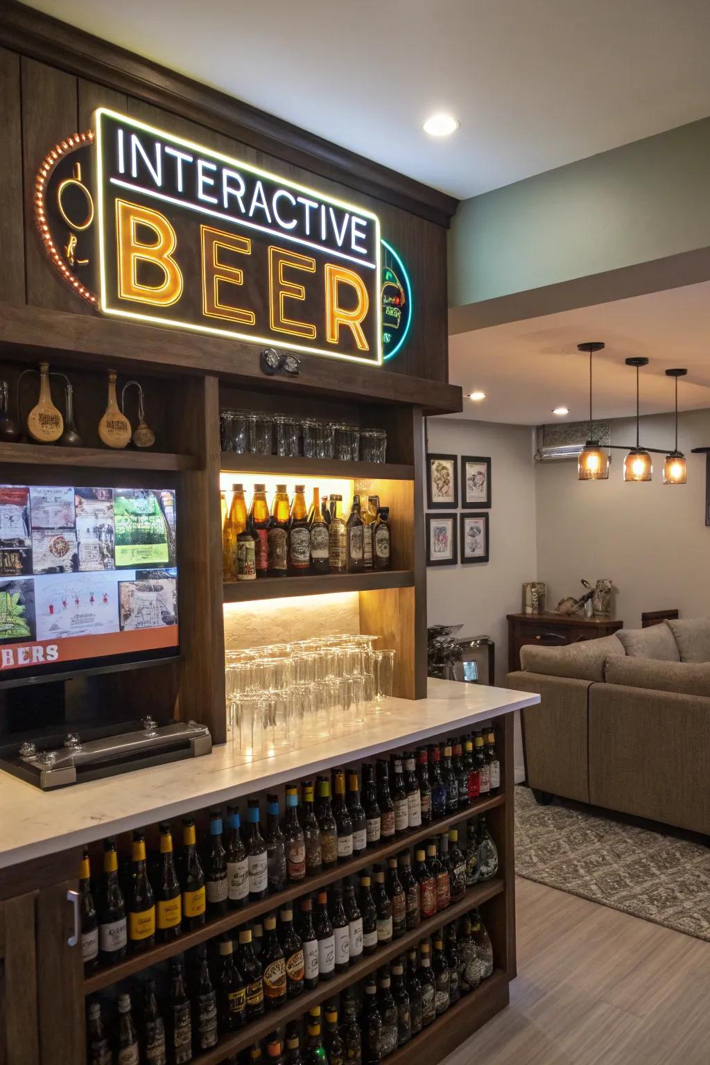 Interactive brew signs make your area fun and engaging.