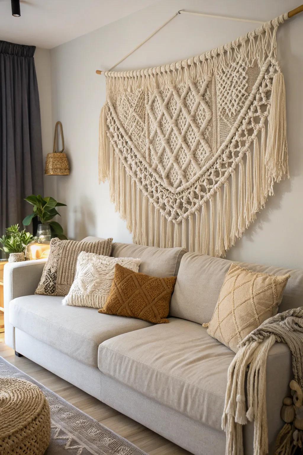 Your decor gains warmth and texture from textiles.