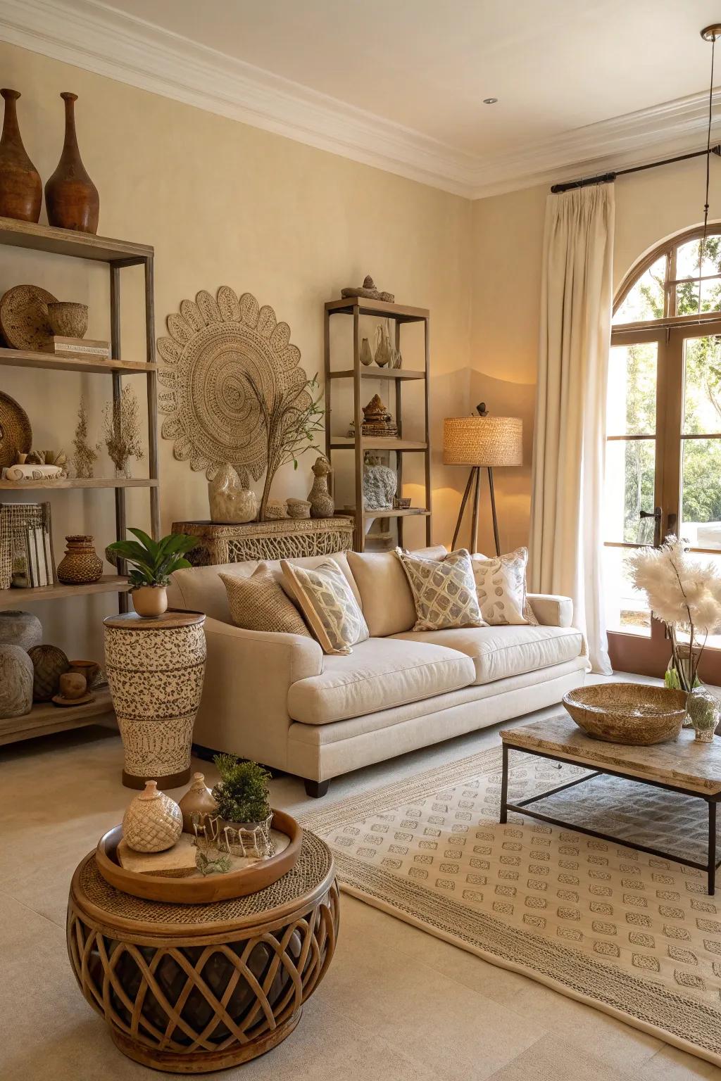 Elegant embellishments enhance the room's allure.