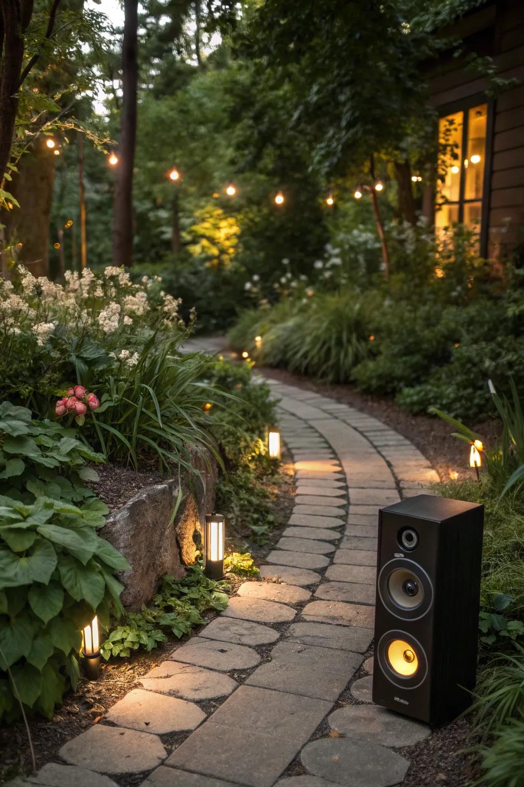 Amplify the ambiance and audio quality with speakers with integrated lighting.