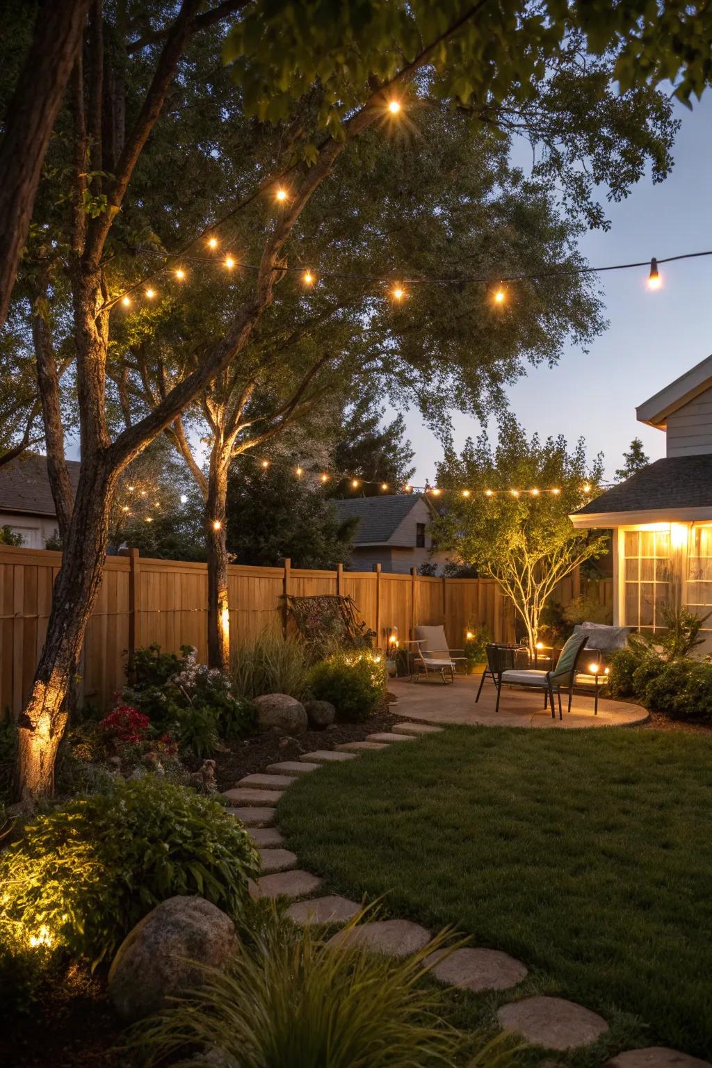 Exterior illumination enhances both safety and ambiance after dark.
