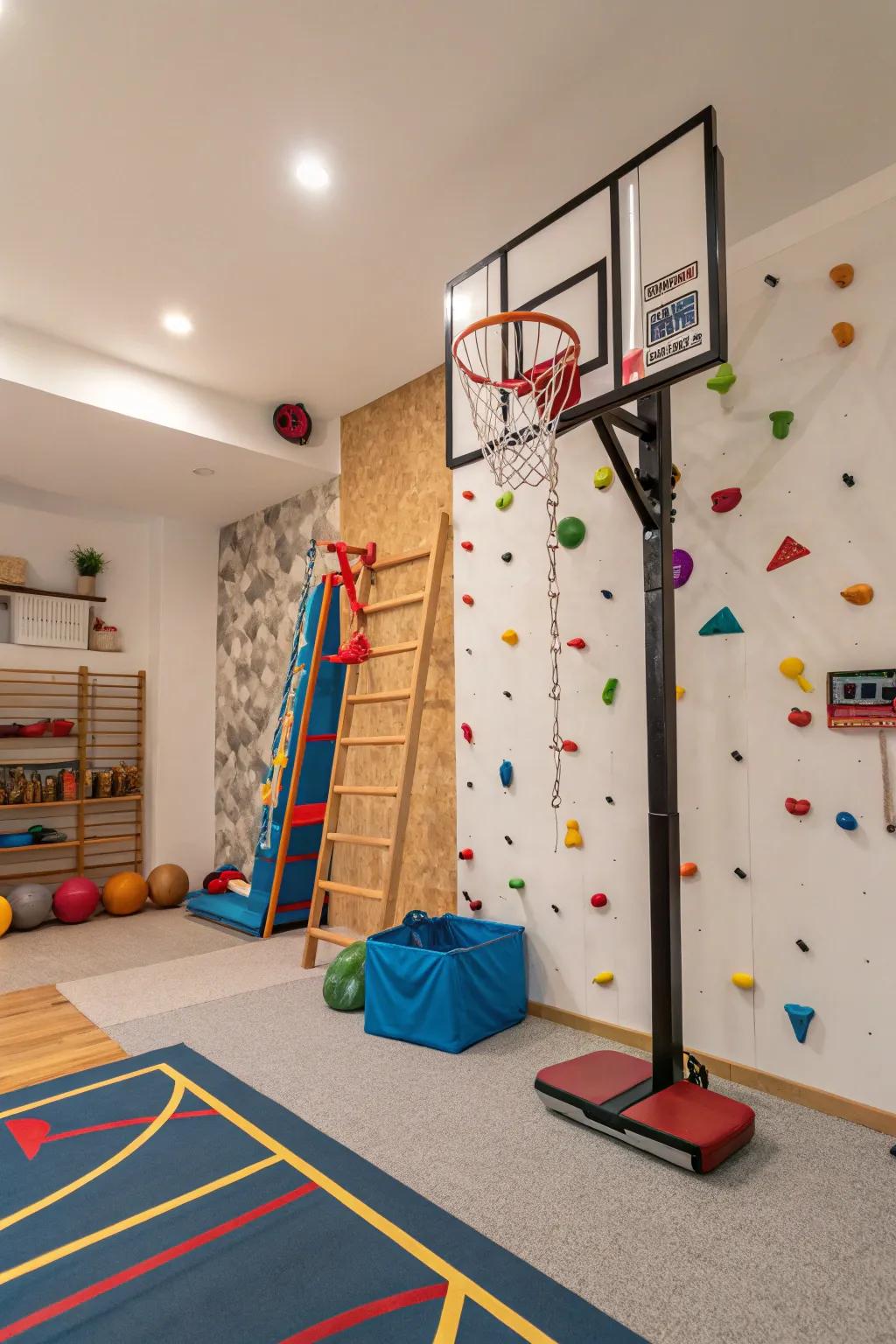 Encourage physical activity with an engaging sports area.