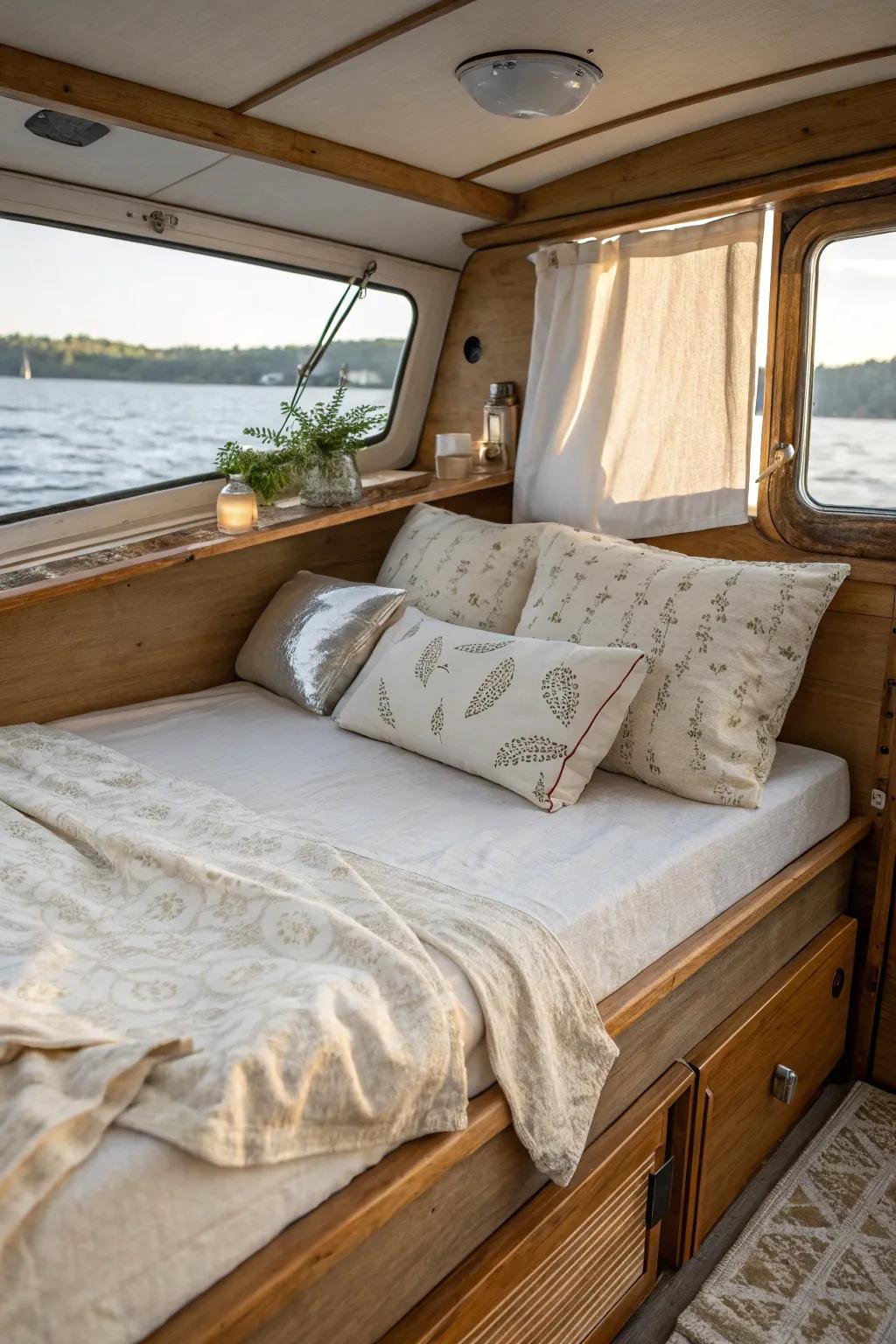 Airy fabrics assure comfort in any weather.