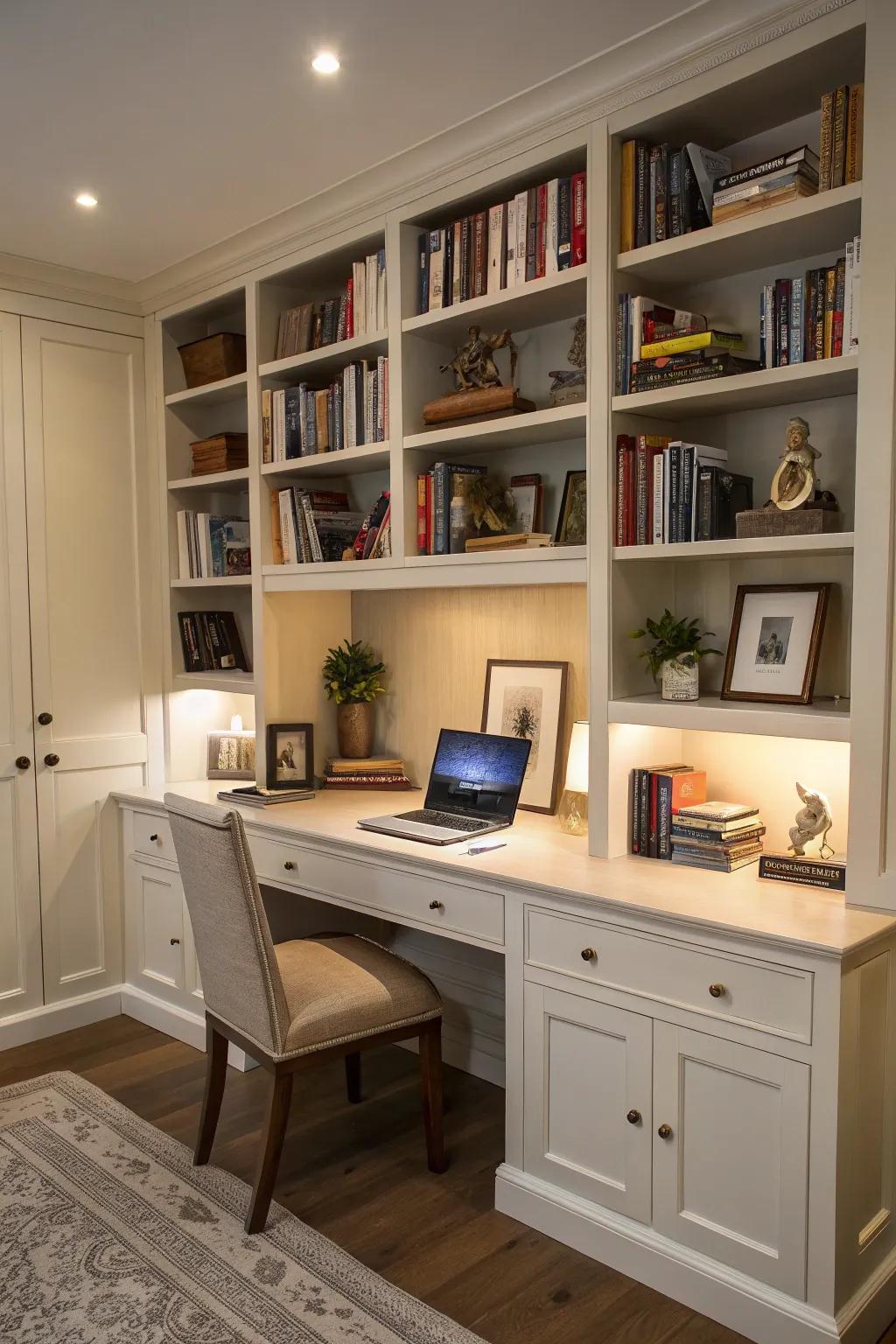 A multi-functional space serving as both reading room and workspace.