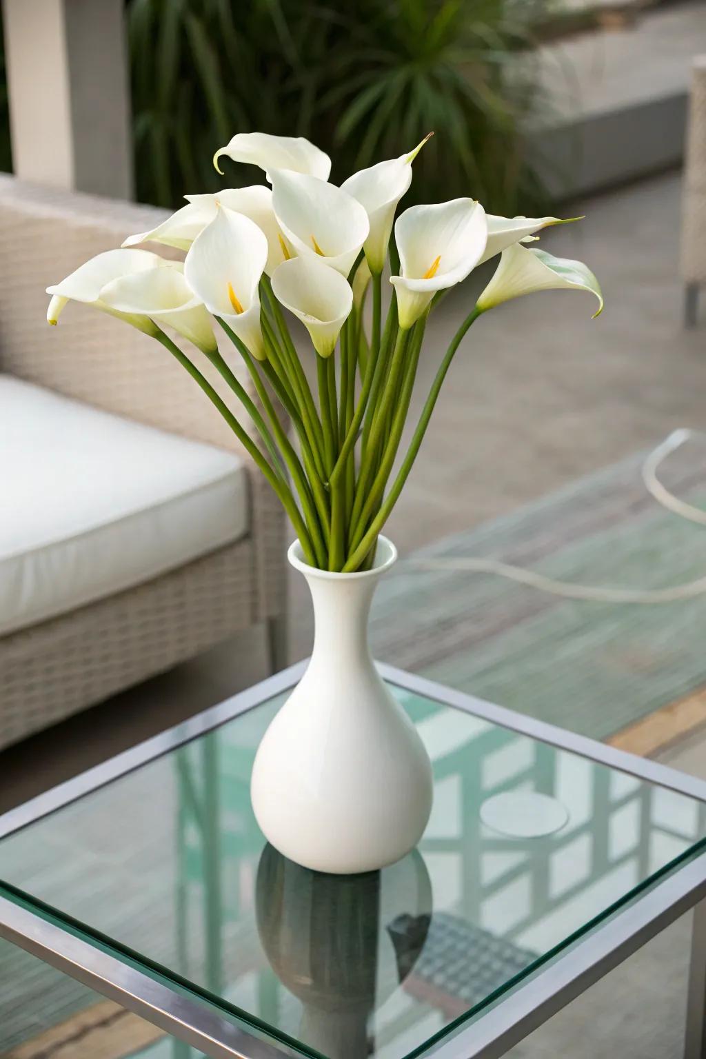 Bold colors make for a striking floral arrangement.