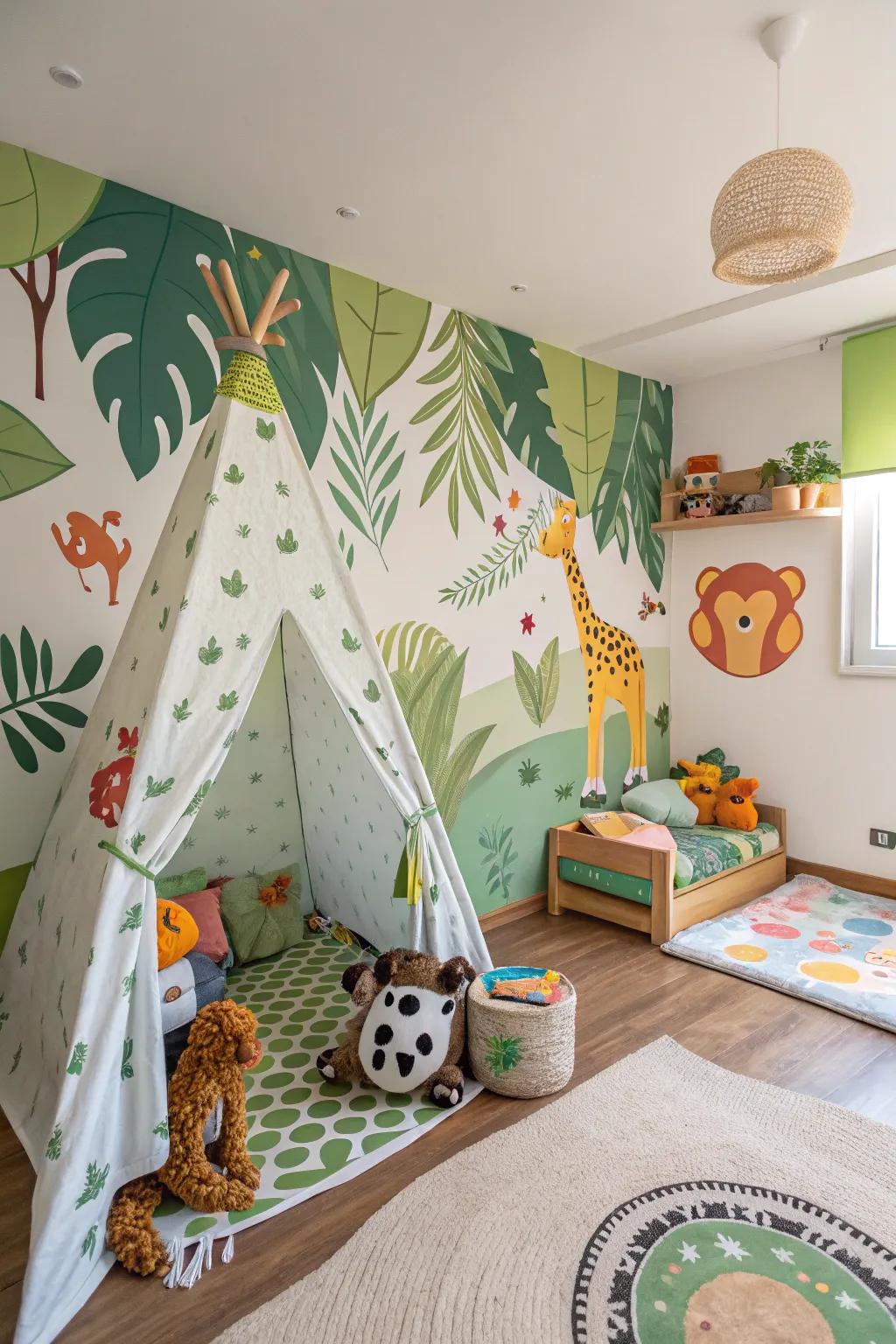 Thematic motifs personalize and unify the space.