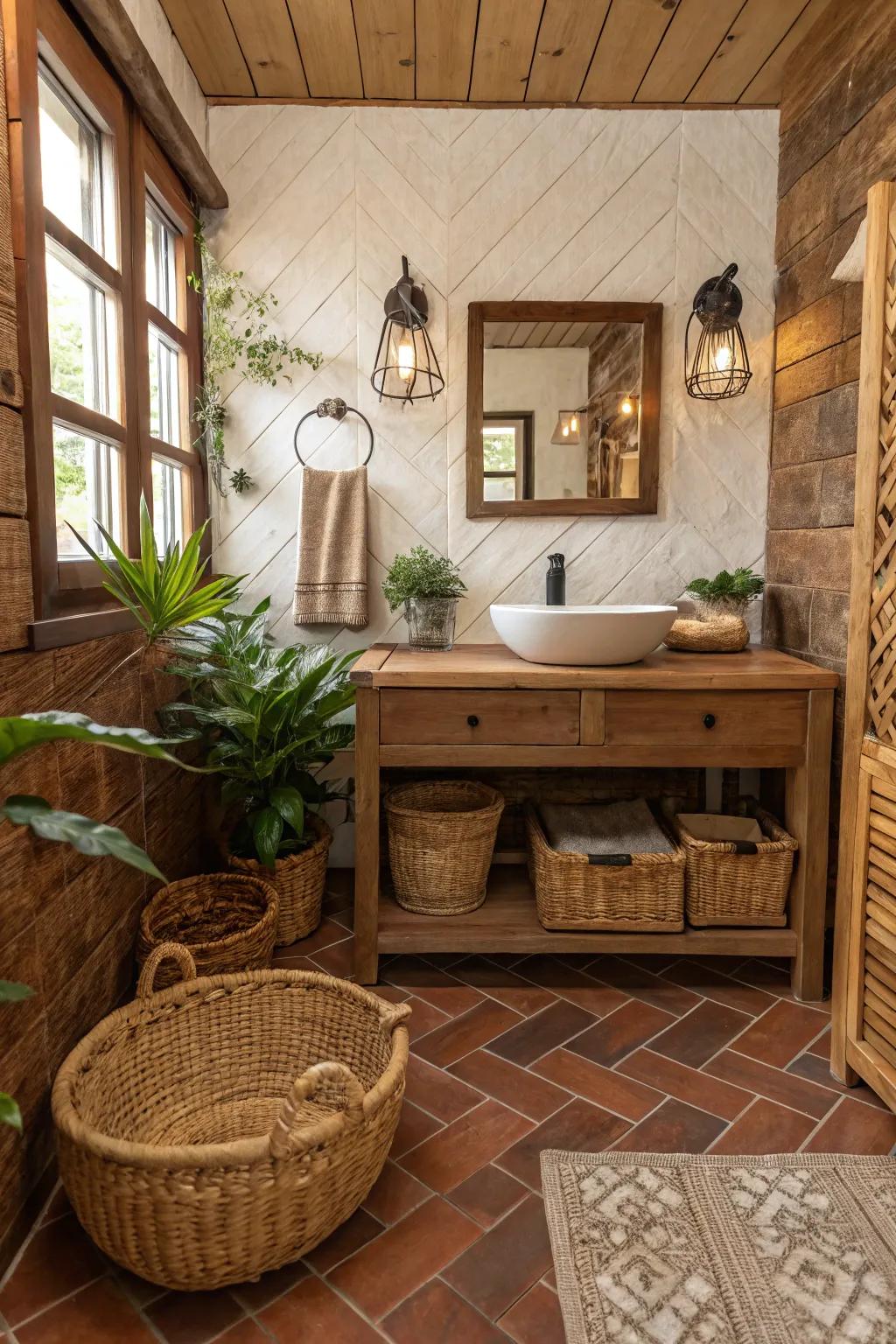 Country charm aligns modern durability.