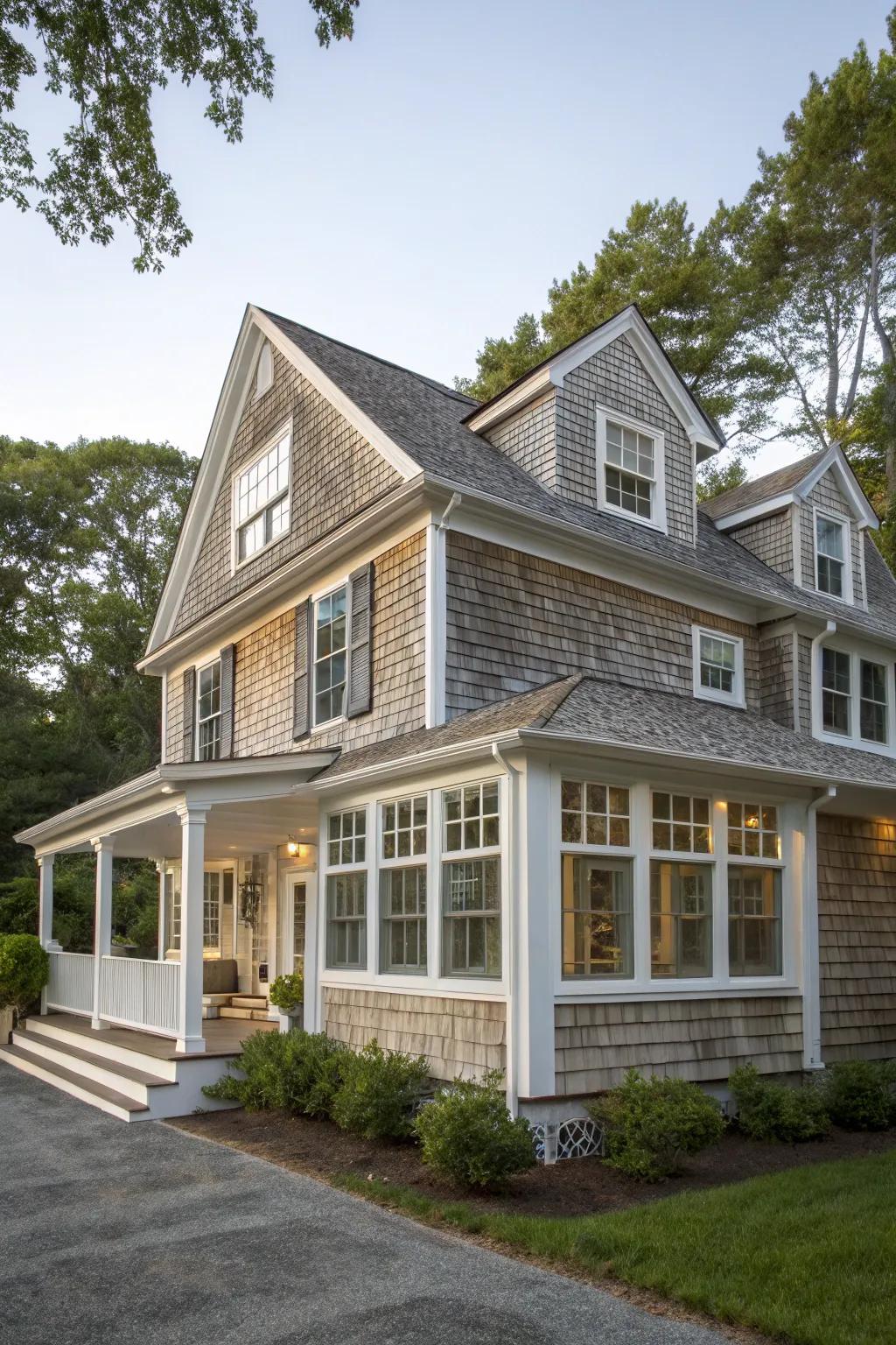 A second story addition offers significant new space.