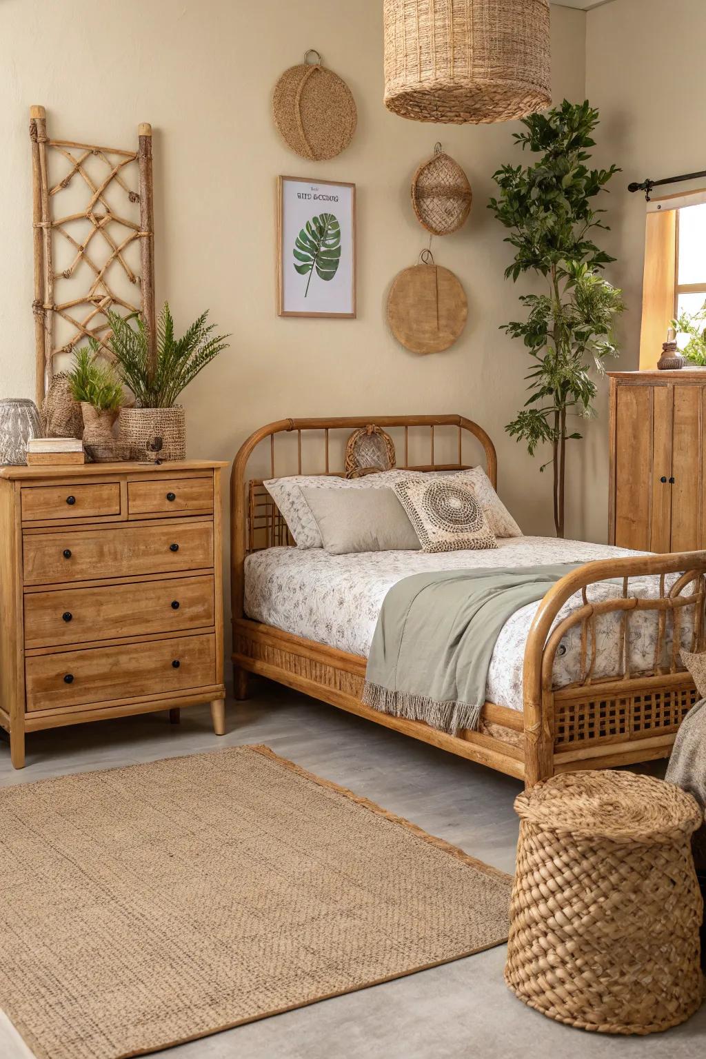 Natural materials add warmth and feel.