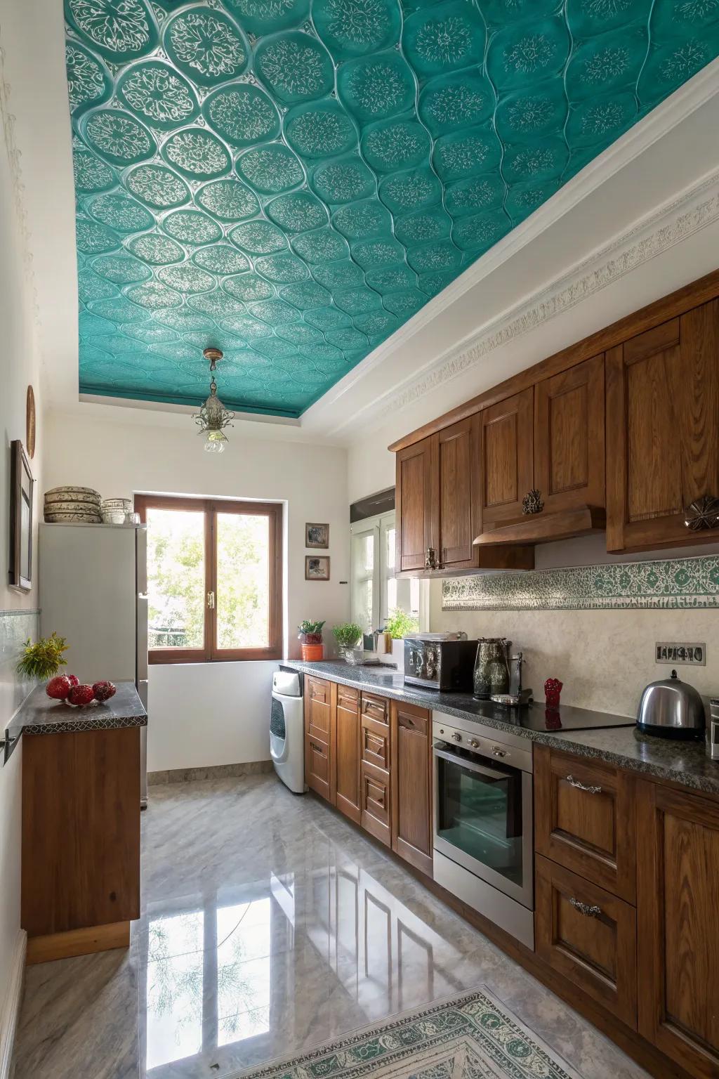 A coat of paint can transform your ceiling into a vibrant feature.