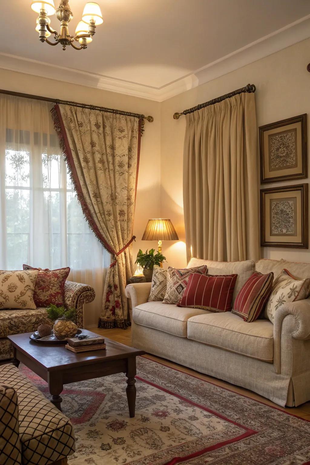 Curtains that enhance the room decor