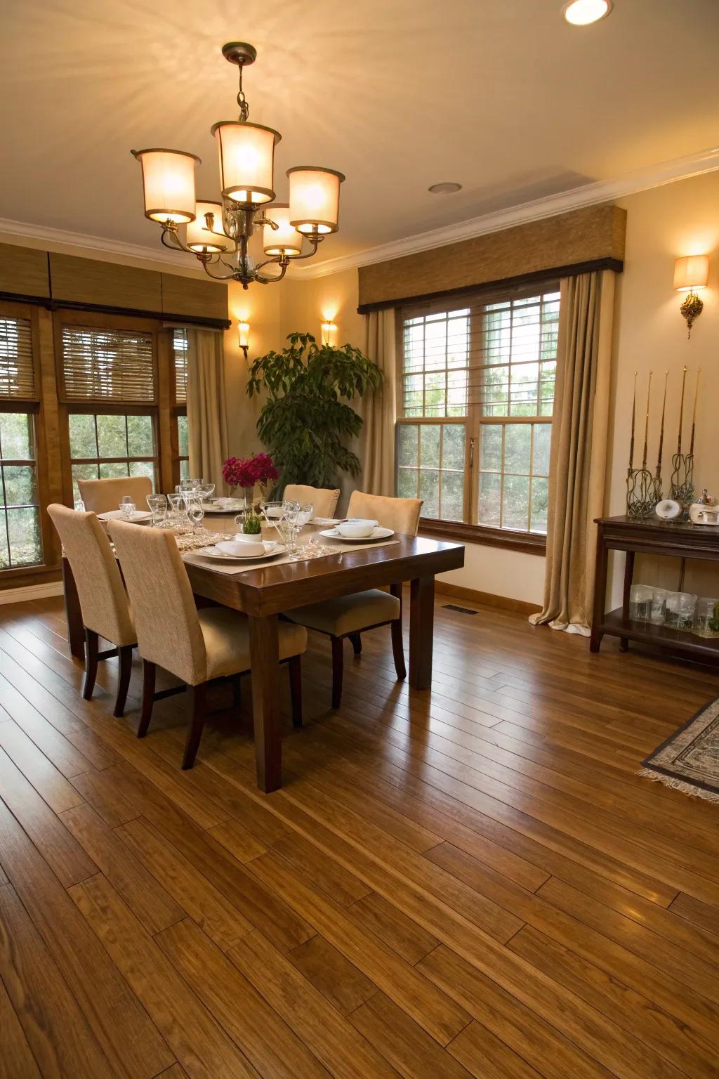Cane floors: a sustainable and stylish choice.