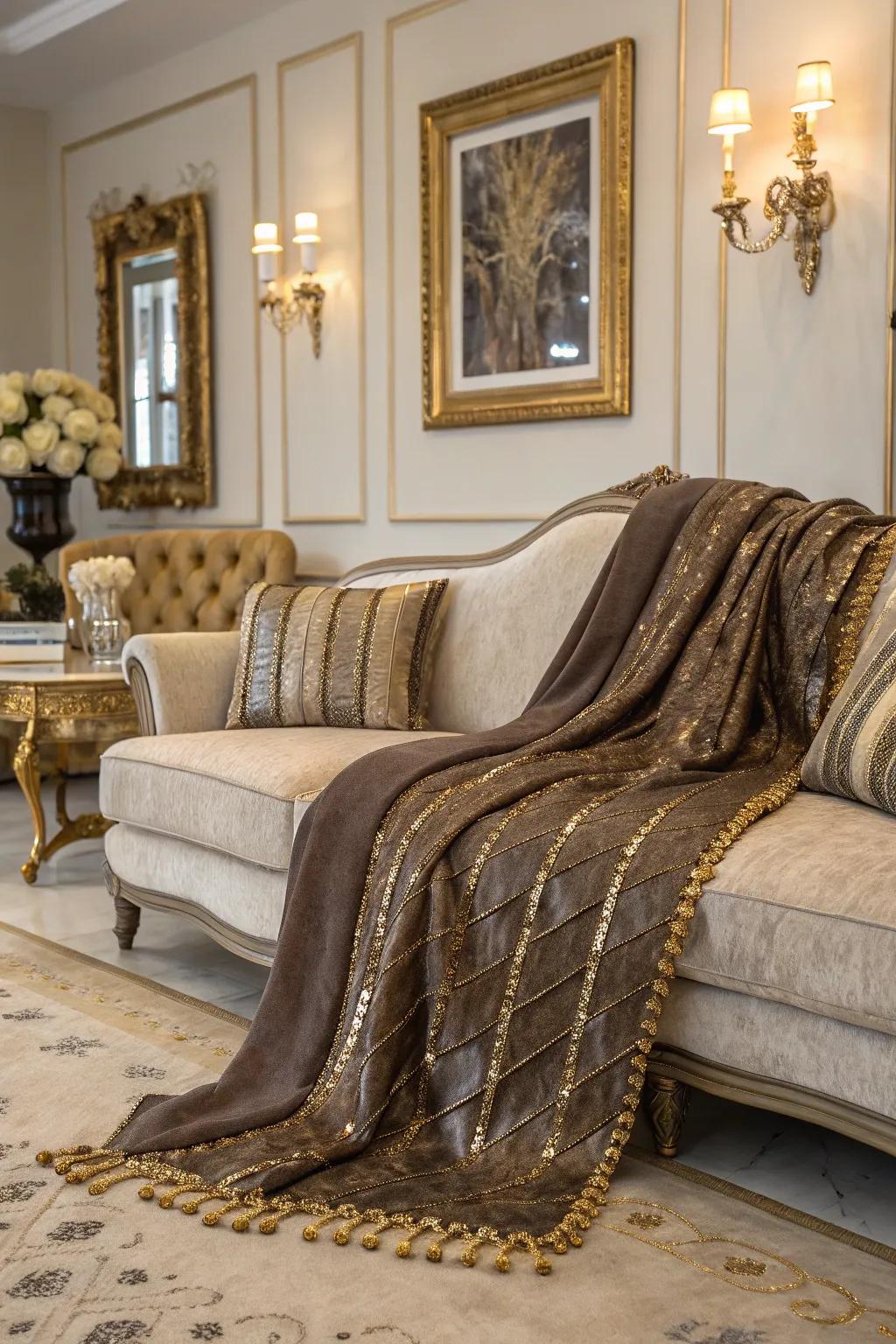 Metallic accents bring understated luxury to any decoration.