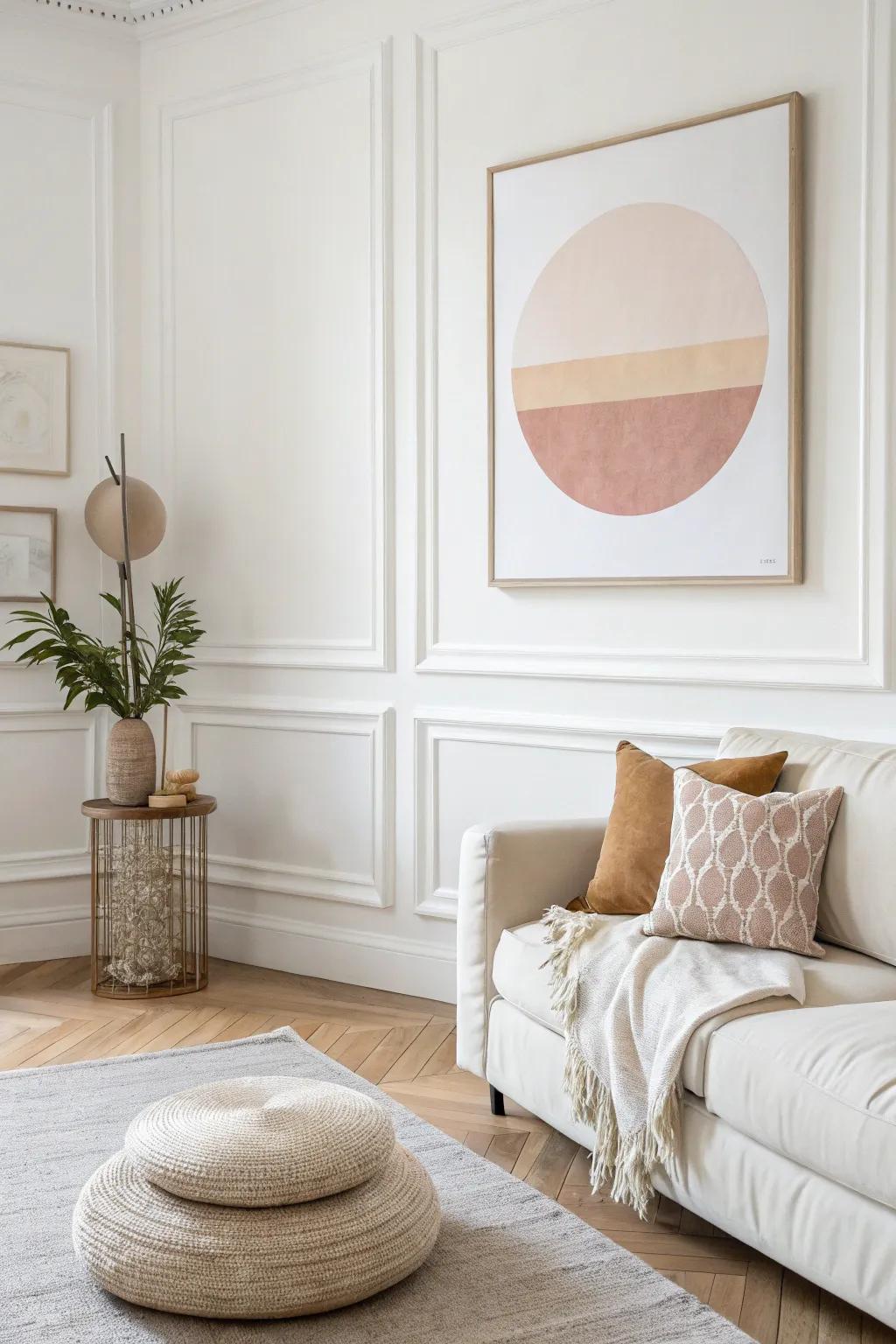 Attain tranquility using minimalist circular design.