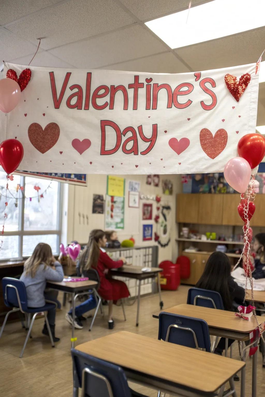 Individualized banners making pupils feel valued.