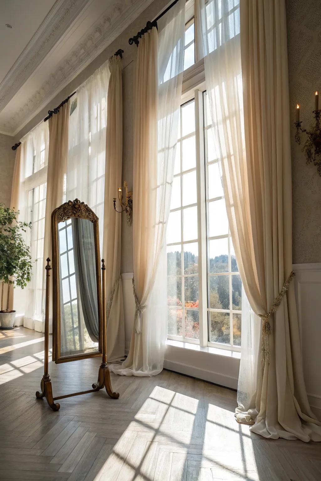 Sunlight makes your area feel open and breezy.