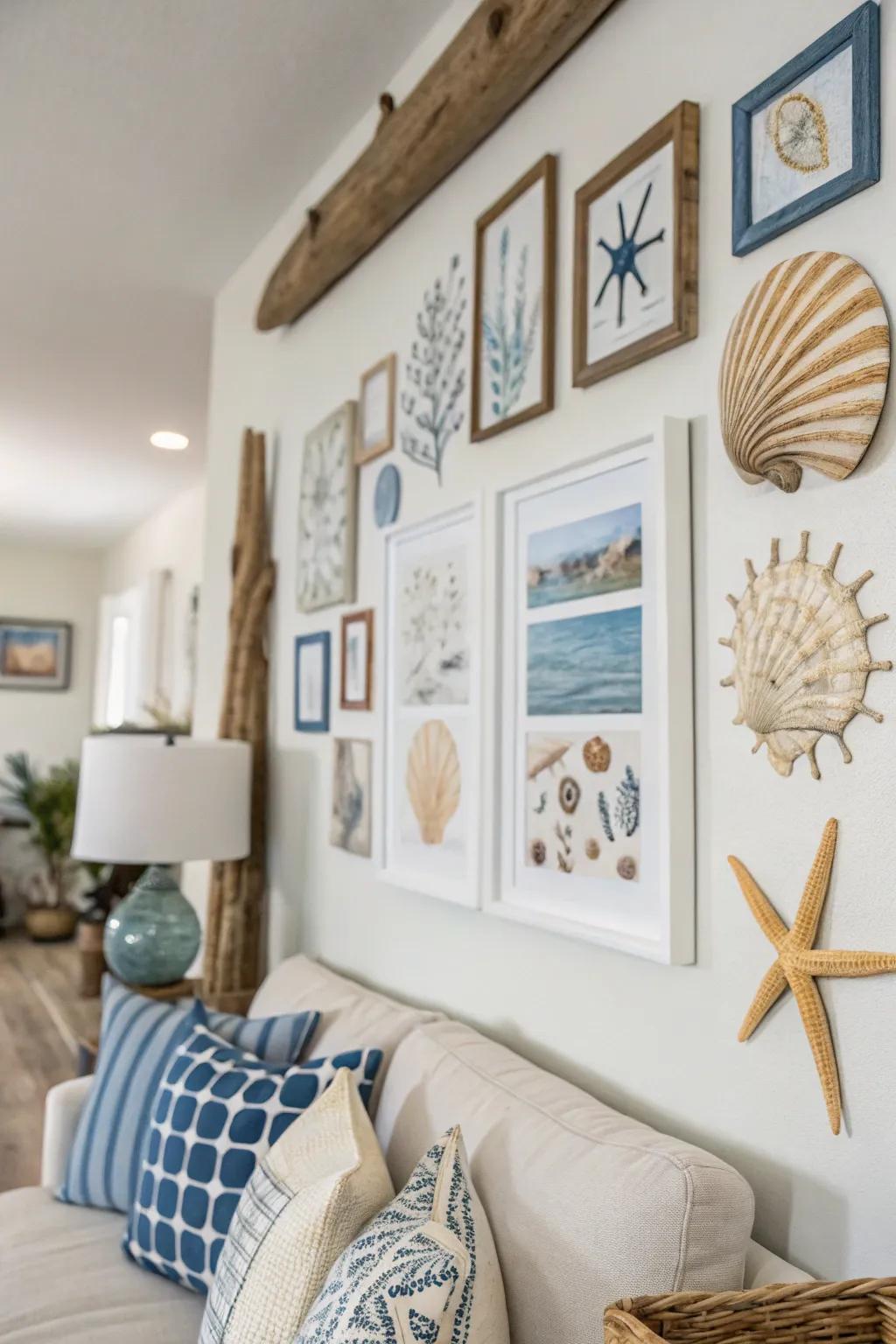 A display wall brings the coast indoors.