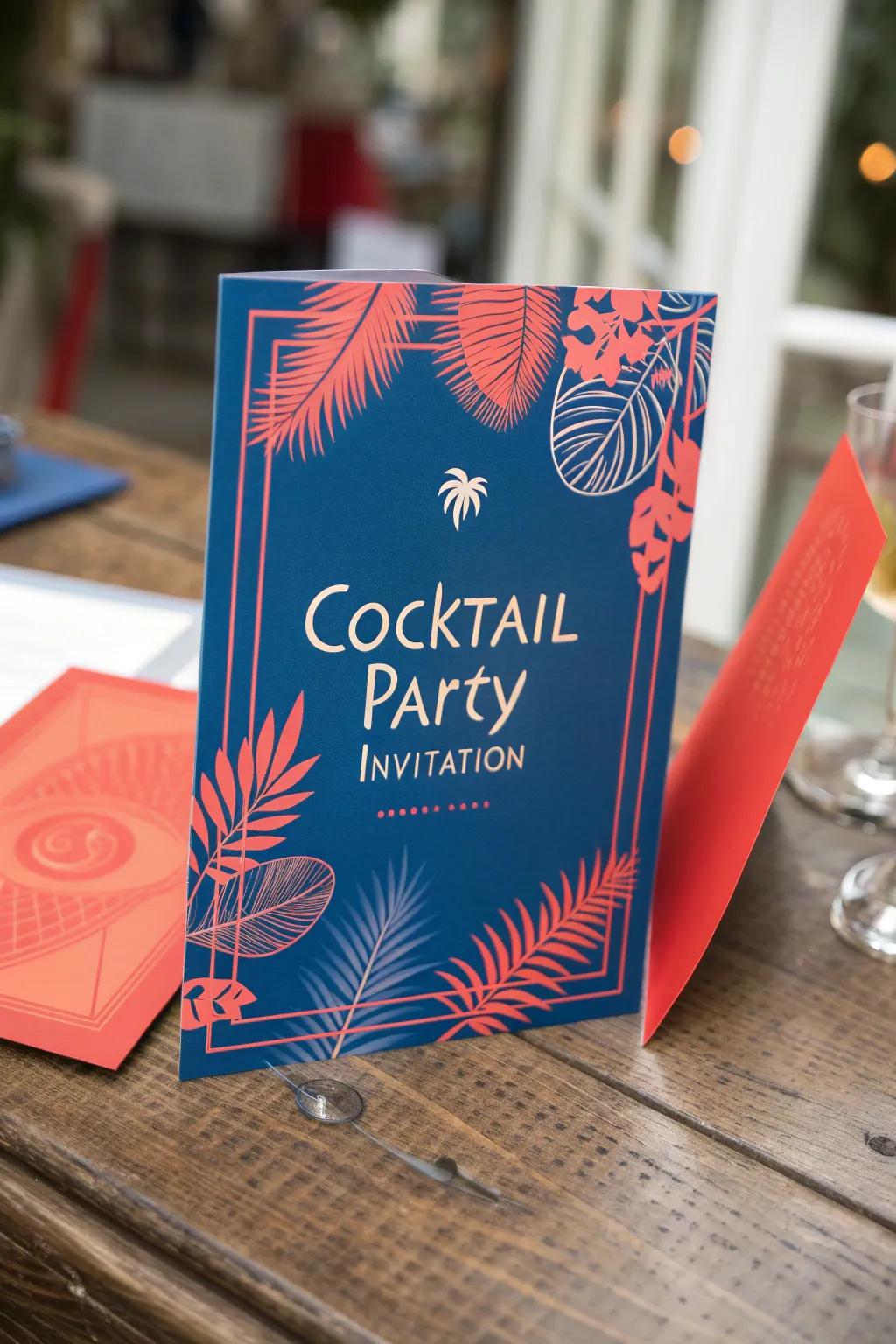 Make a statement with color pop invitations.