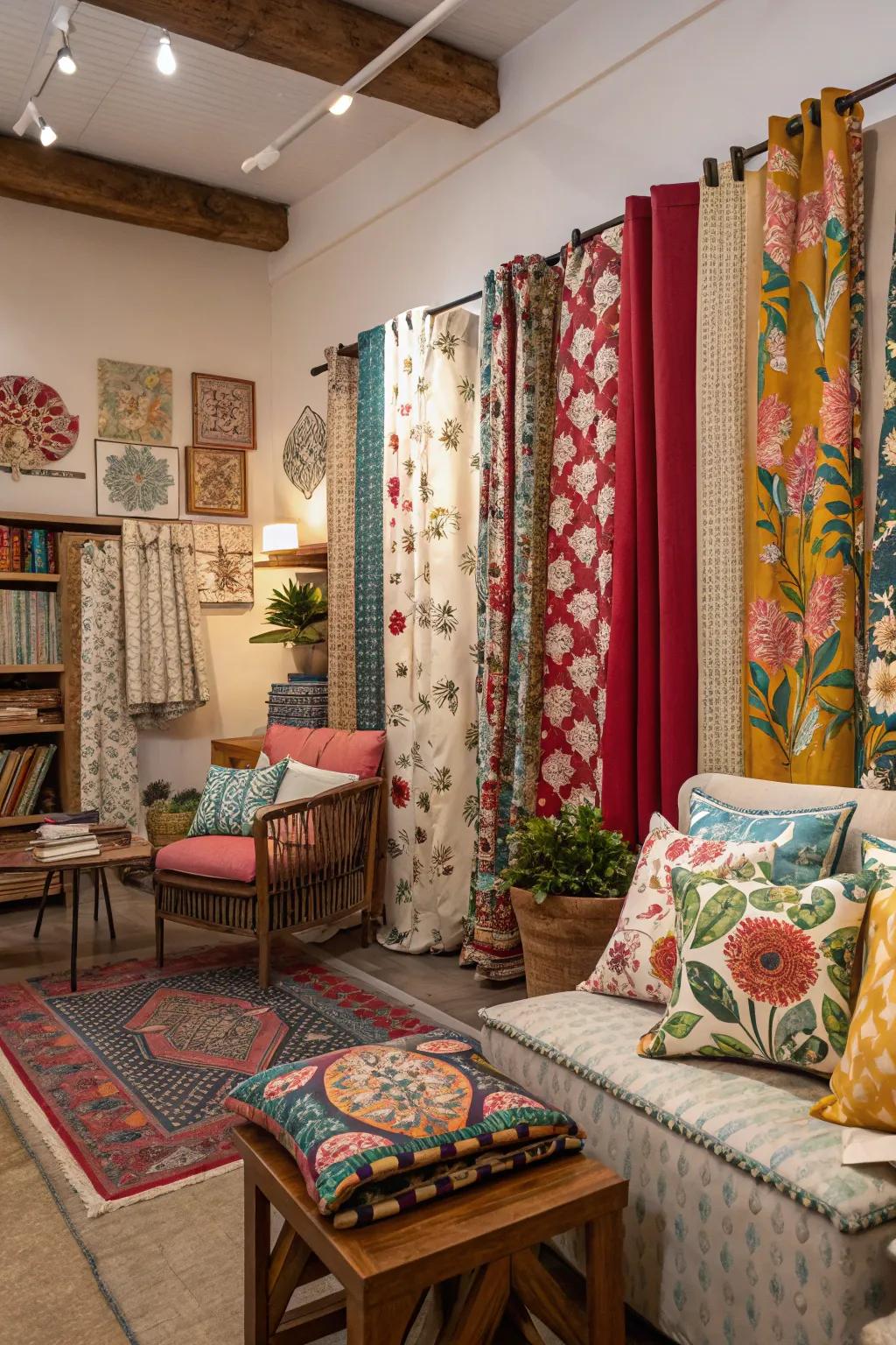Blending patterns imparts a distinctive and intimate aspect.
