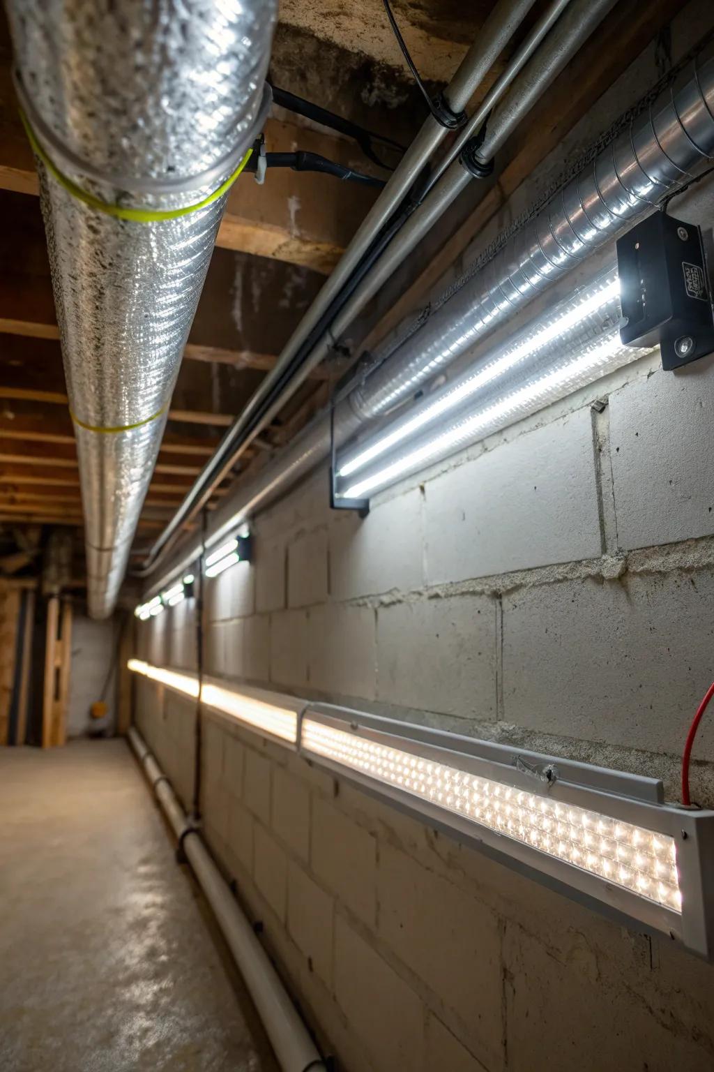 Use magnetic LED bars for temporary lighting needs.