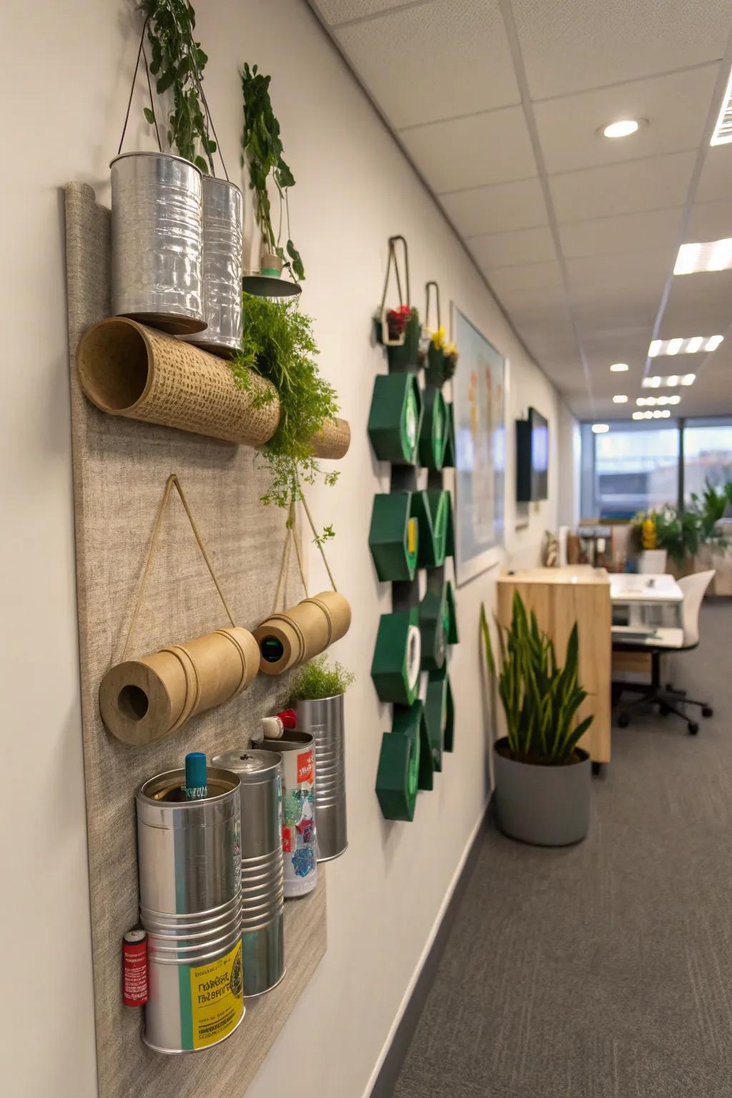 Environmentally friendly baubles add sustainable style to the office.
