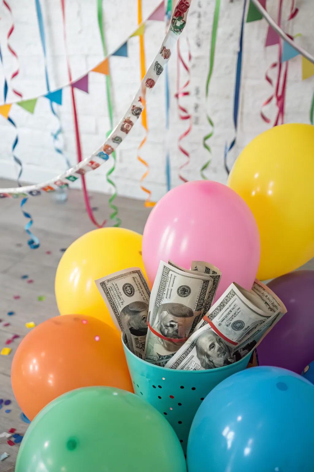 Burst the spheres creating joyful financial fireworks.