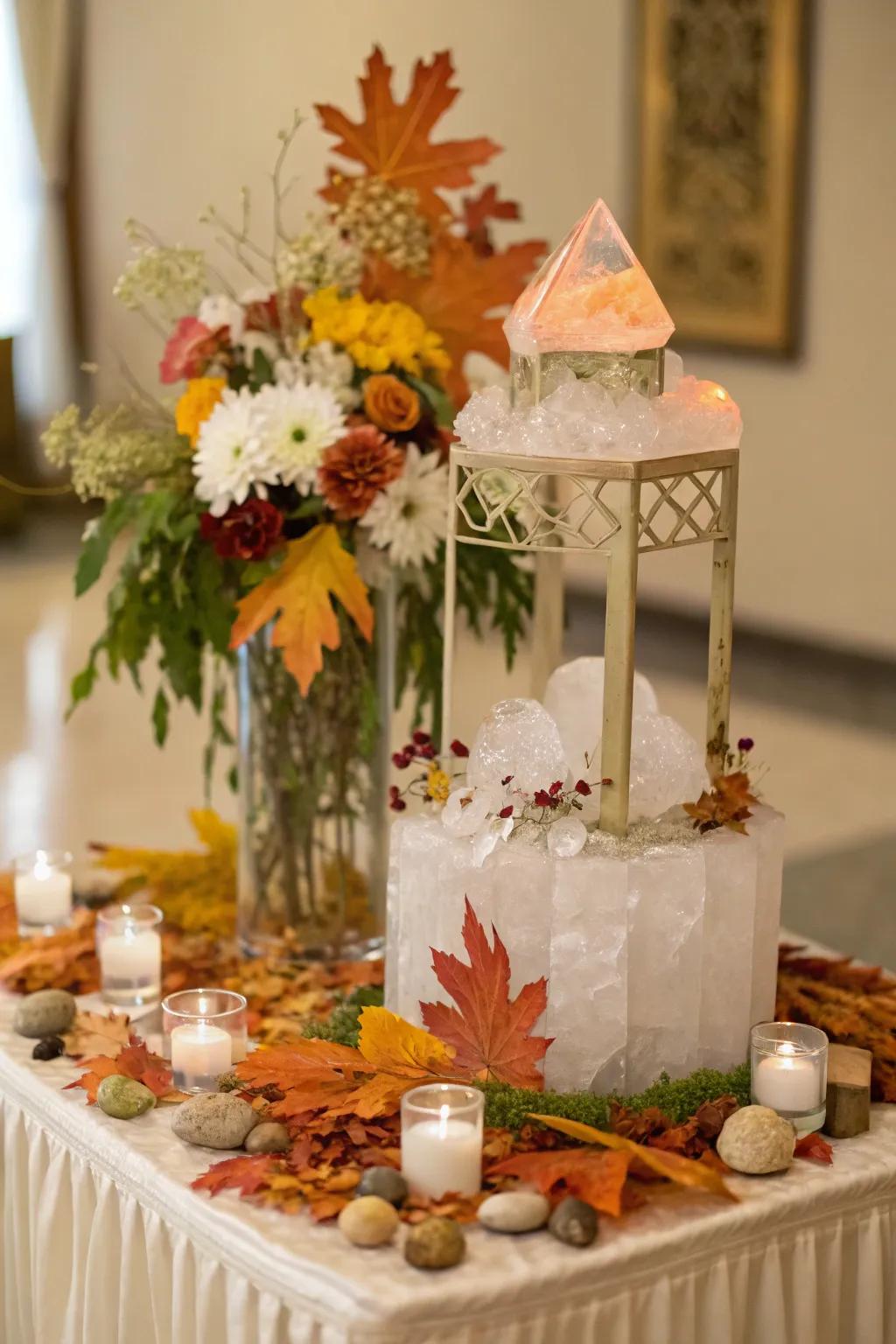 Seasonal decorations keep this sacred space invigorated and lively.