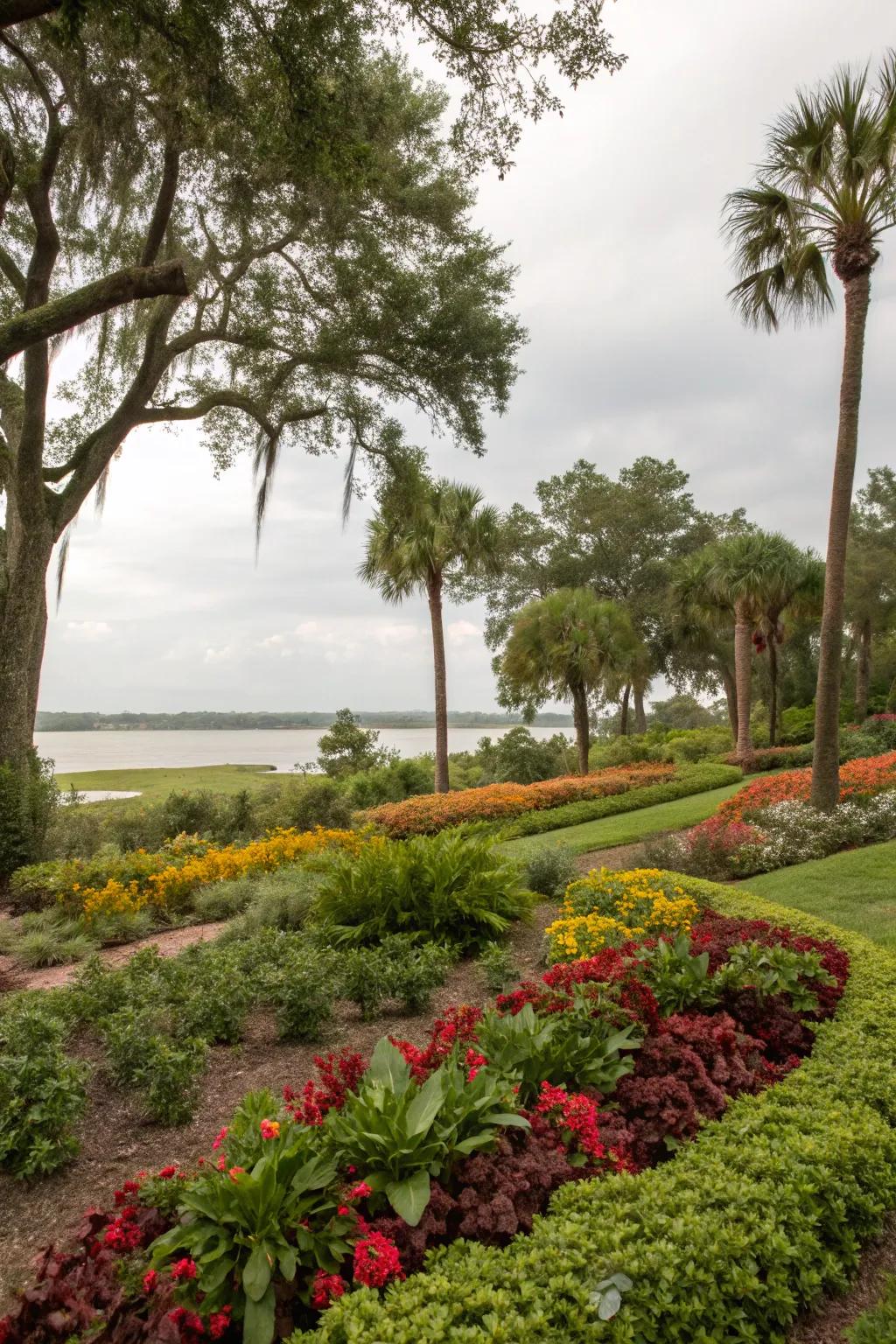 Layered plant heights bring depth and visual allure.