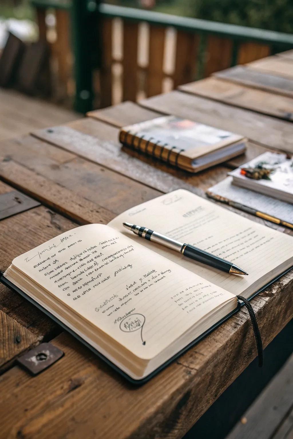 A customized journal to ignite thoughts and creativity.