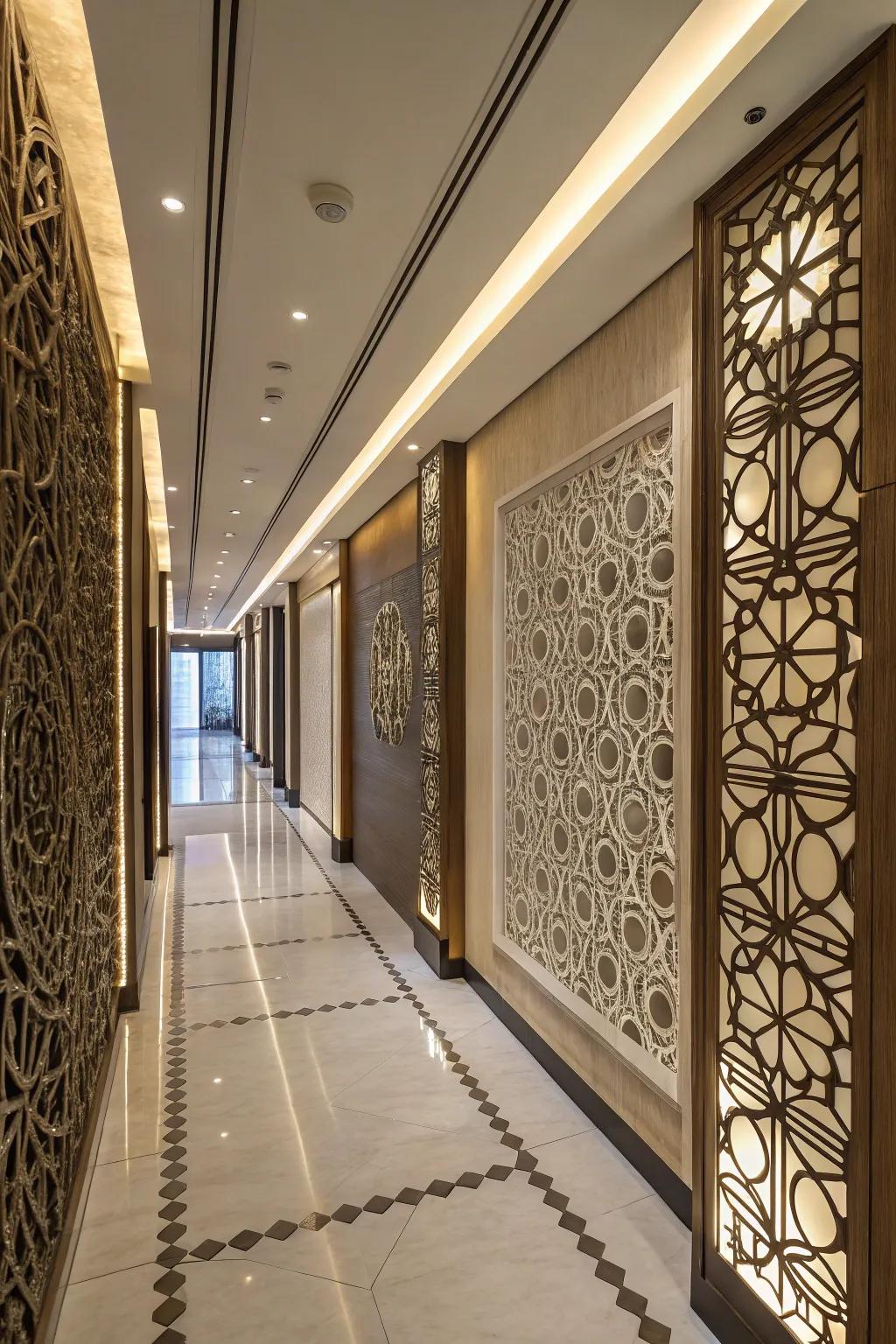 Three-dimensional borders inject profundity and intrigue into your decor.