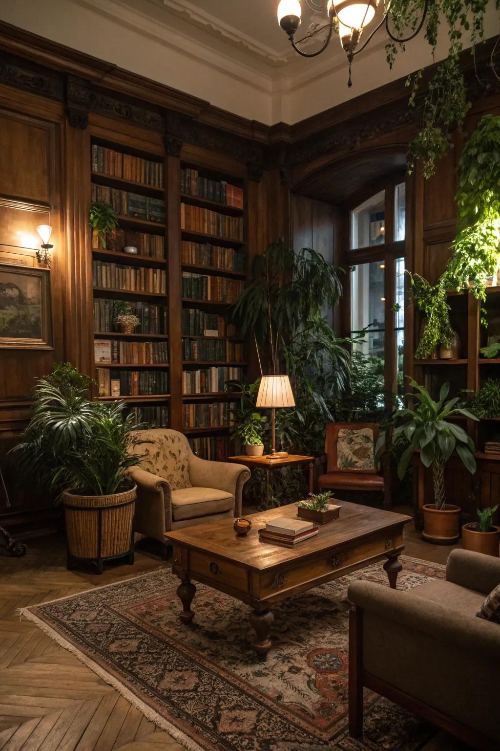 Natural accents deliver vitality and harmony to the decor.