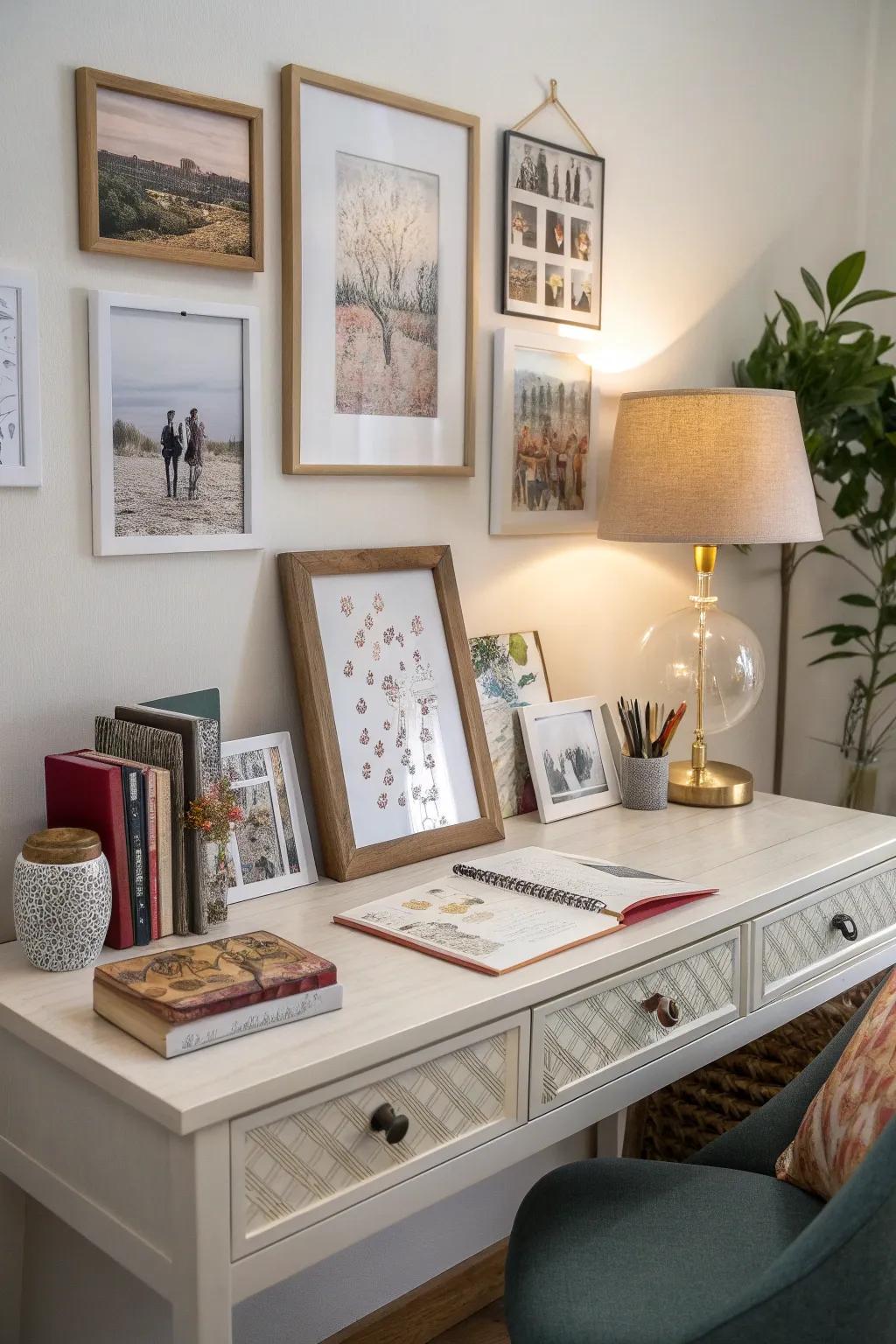 Artistic prints inspire creativity and add personality.