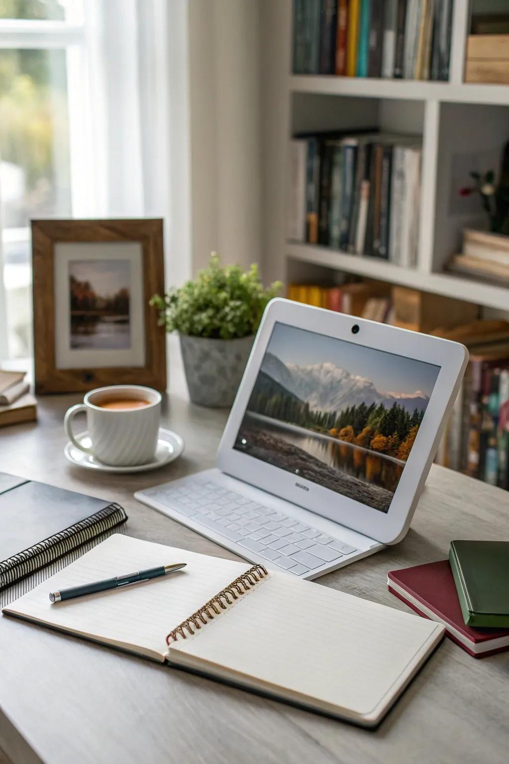 An electronic picture display for both inspiration and motivation.
