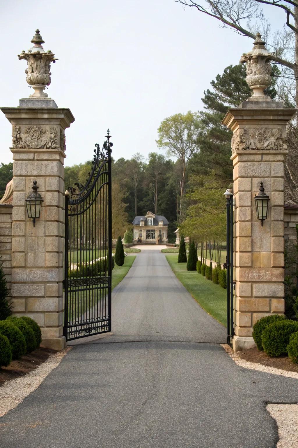 Entry portals reinforce security and convey a sense of magnificence.