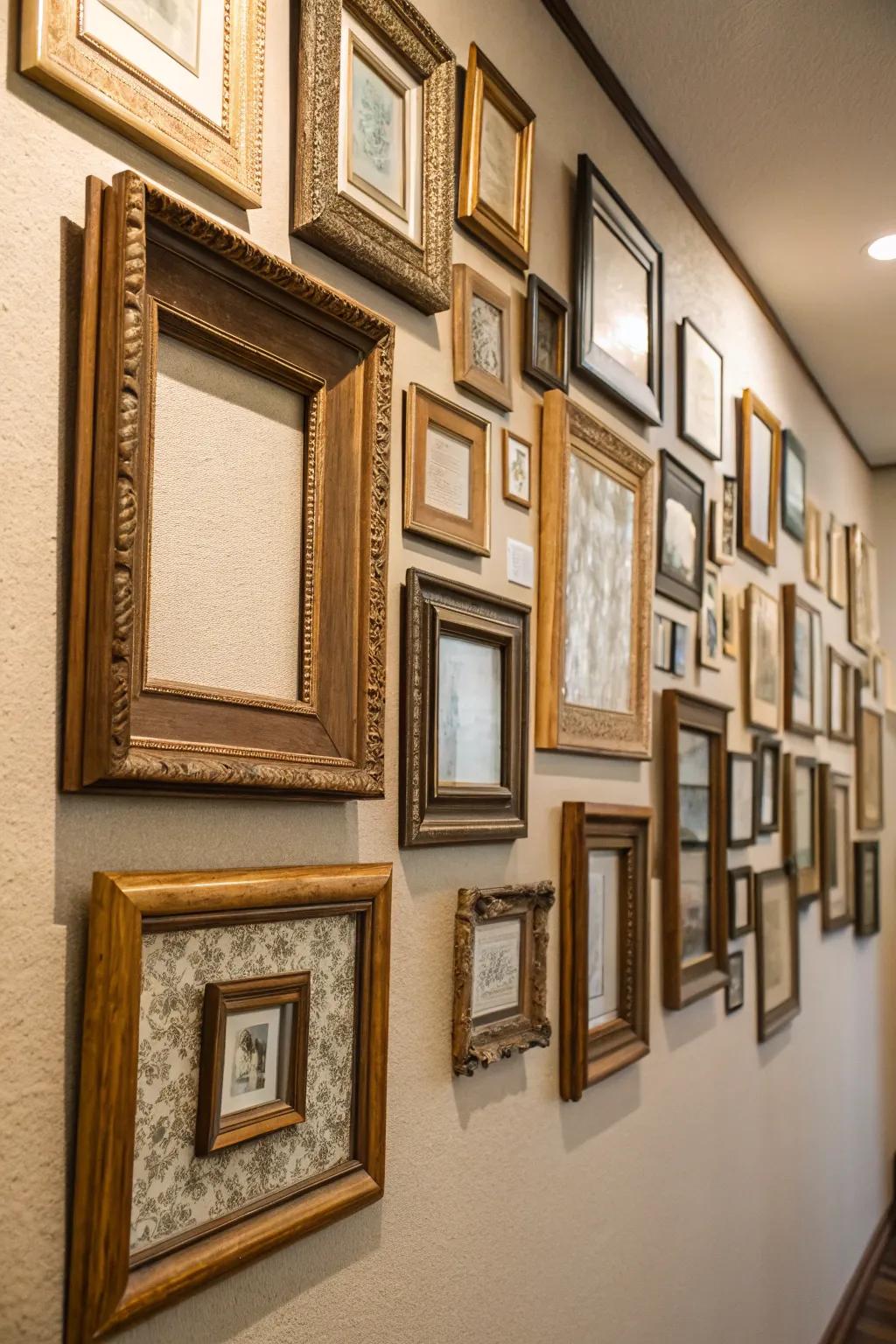 Enclosed frames yielding a playful and superimposed aesthetic.