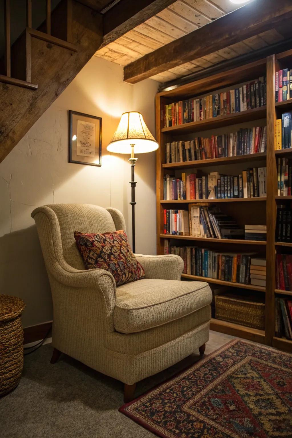 Escape with a captivating book in your welcoming reading nook.
