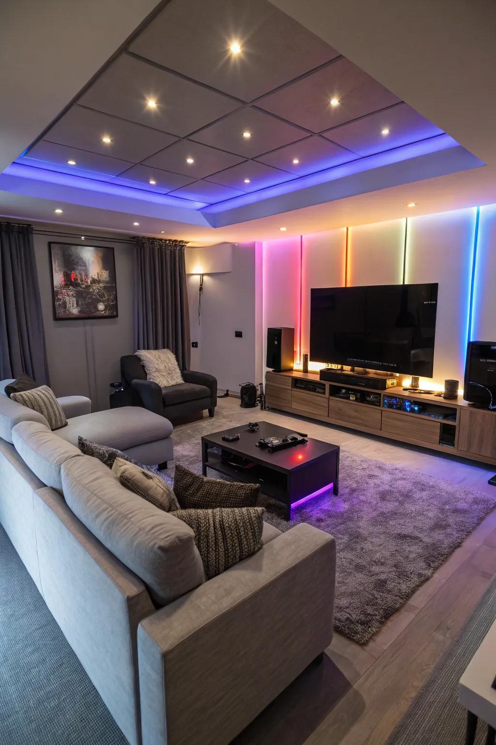 Create the ideal atmosphere by using ambient illumination that adapts to just about any event.