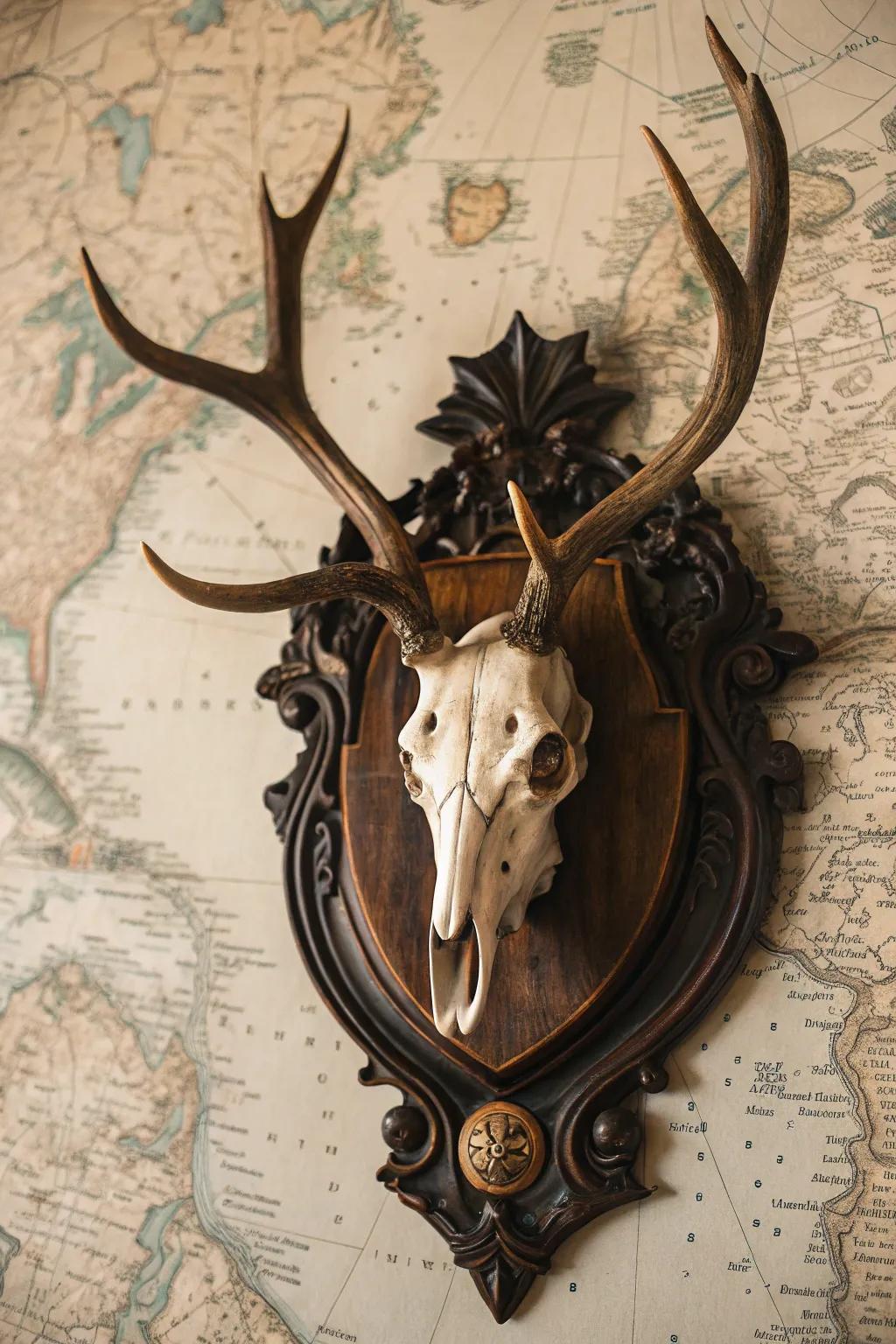 Vintage maps introduce character and fascination.