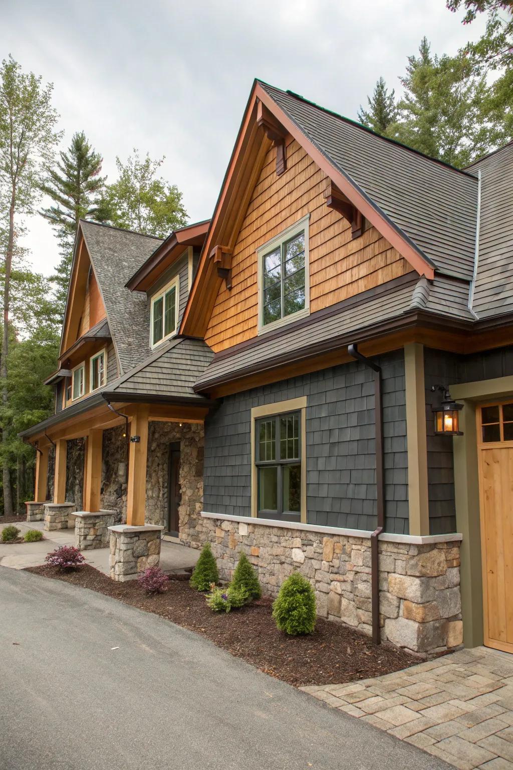 Textural contrast adds depth and interest to your home&rsquo;s exterior.