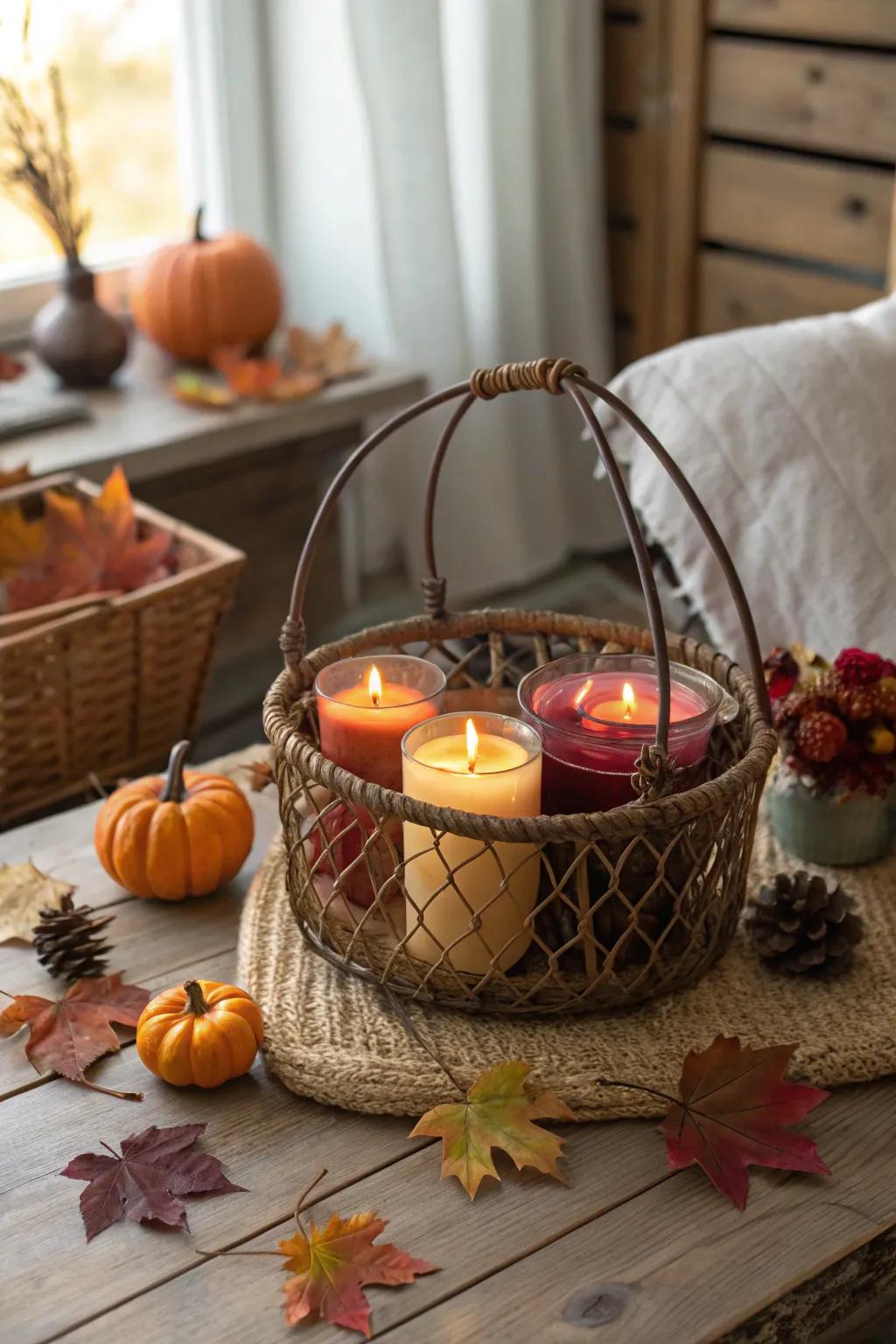 With fall-scented lights, create a cozy ambiance.