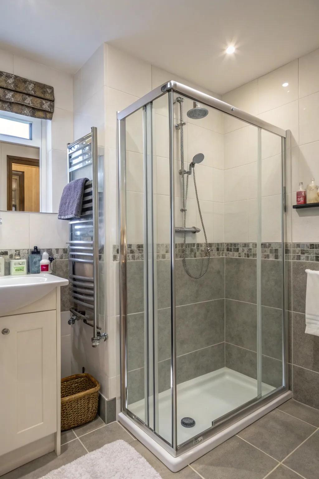 A flexible shower head that suits all family members.