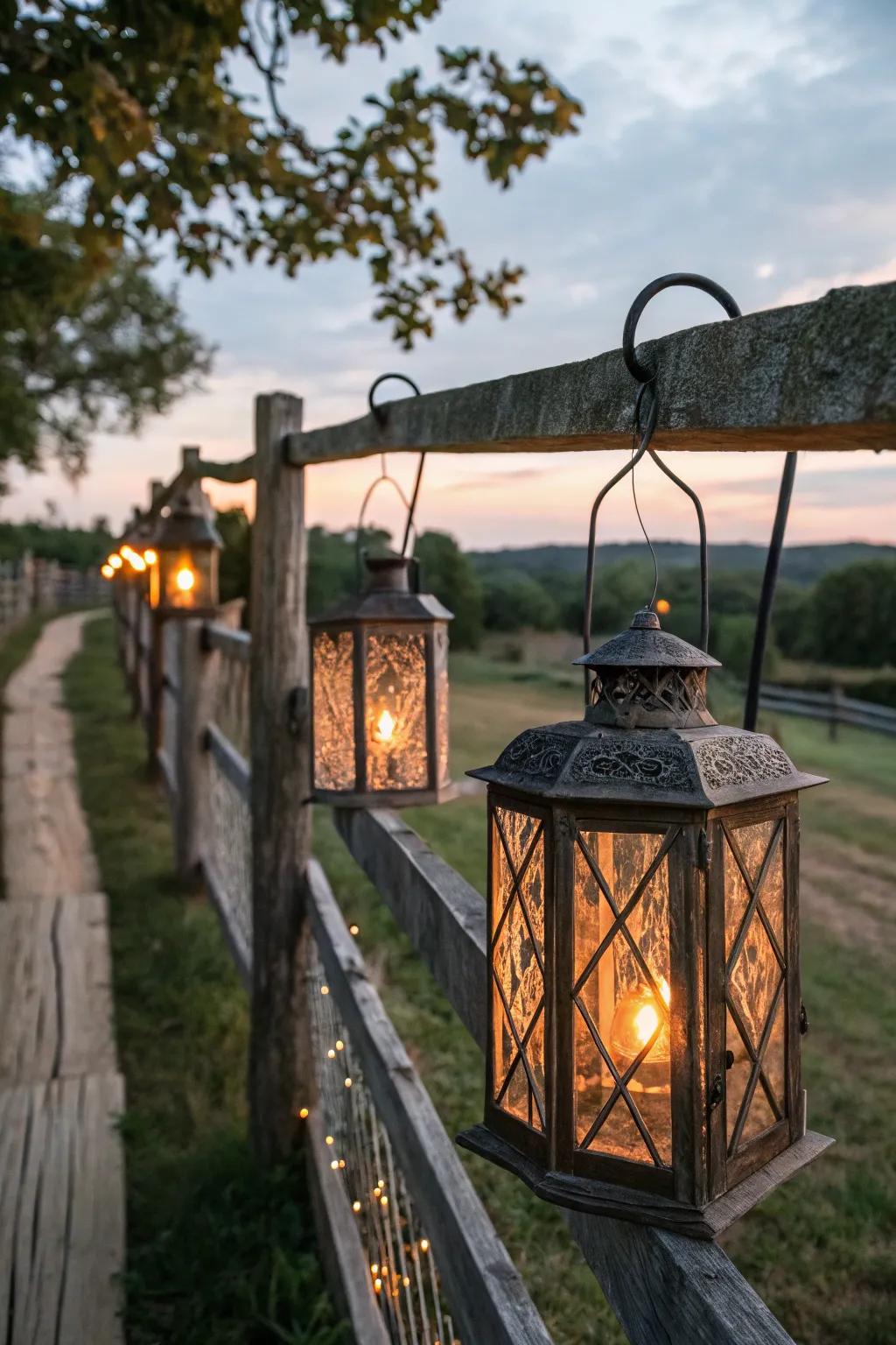 Down-to-earth lanterns introduce a timeless charm to your outdoor space.