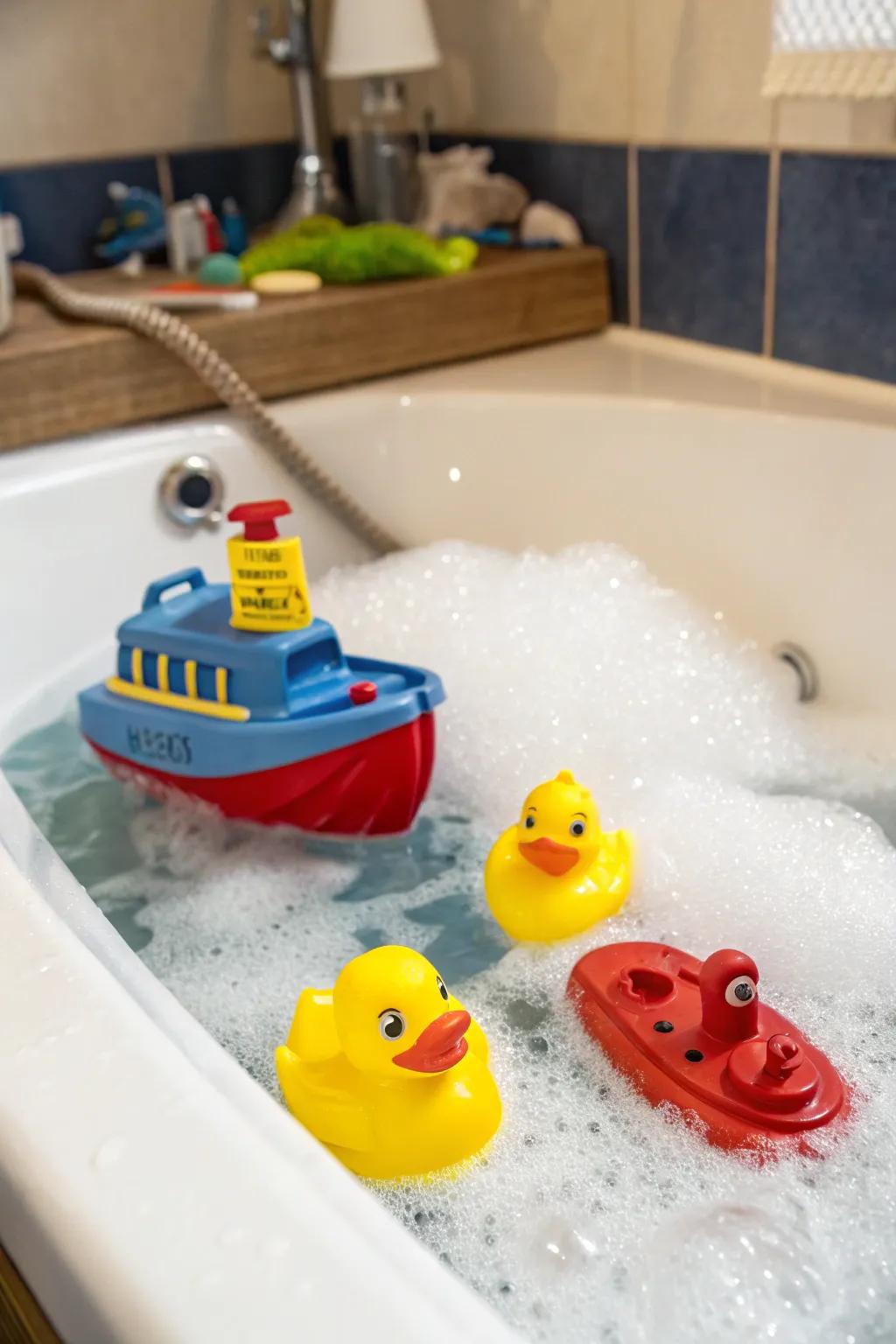 Make a splash using these fun bath companions.