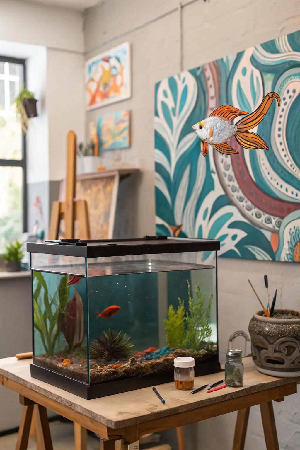 Infuse artistry with a hand-painted fabric.