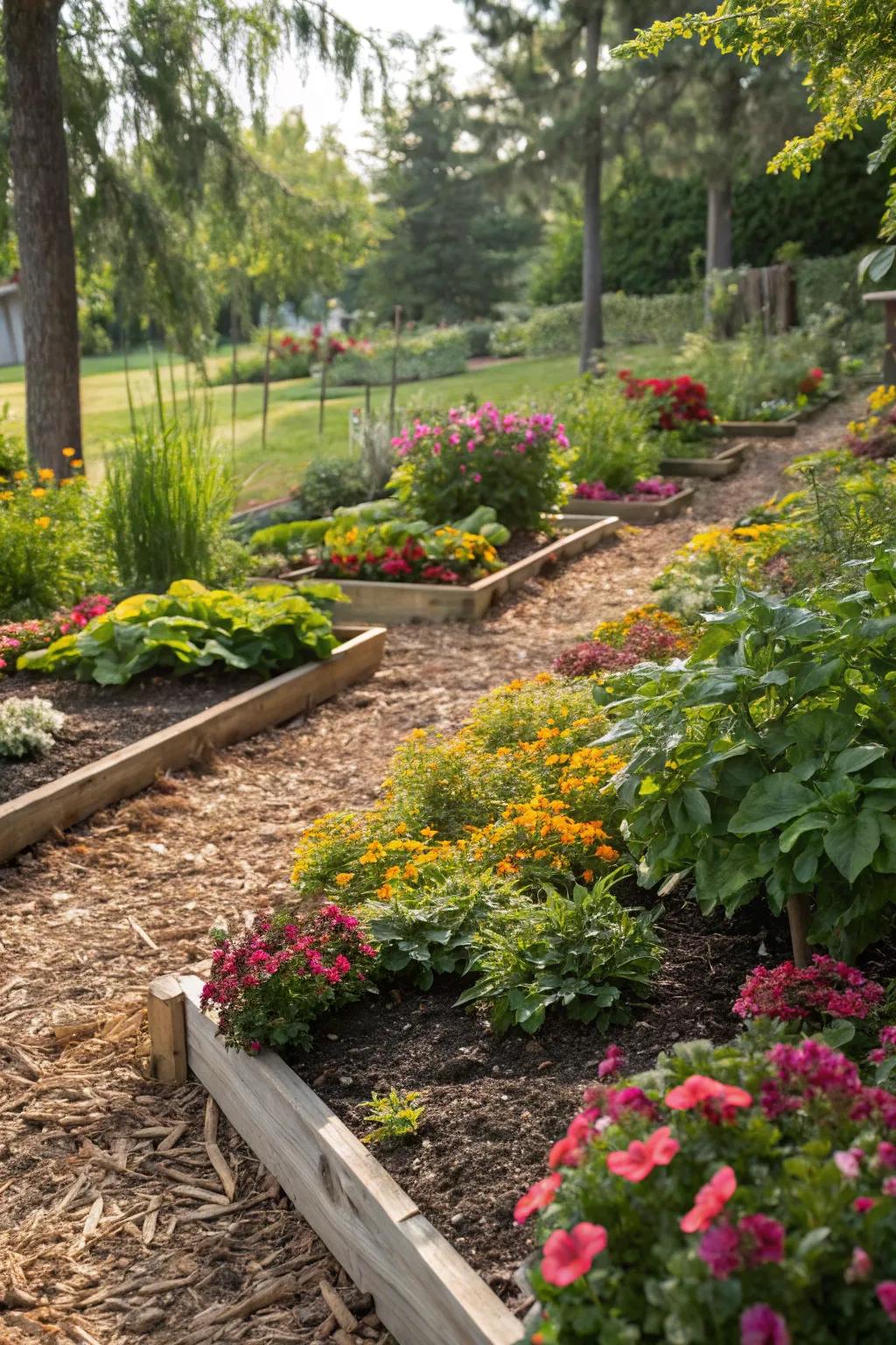 Ground cover provides both functionality and visual appeal in garden beds.
