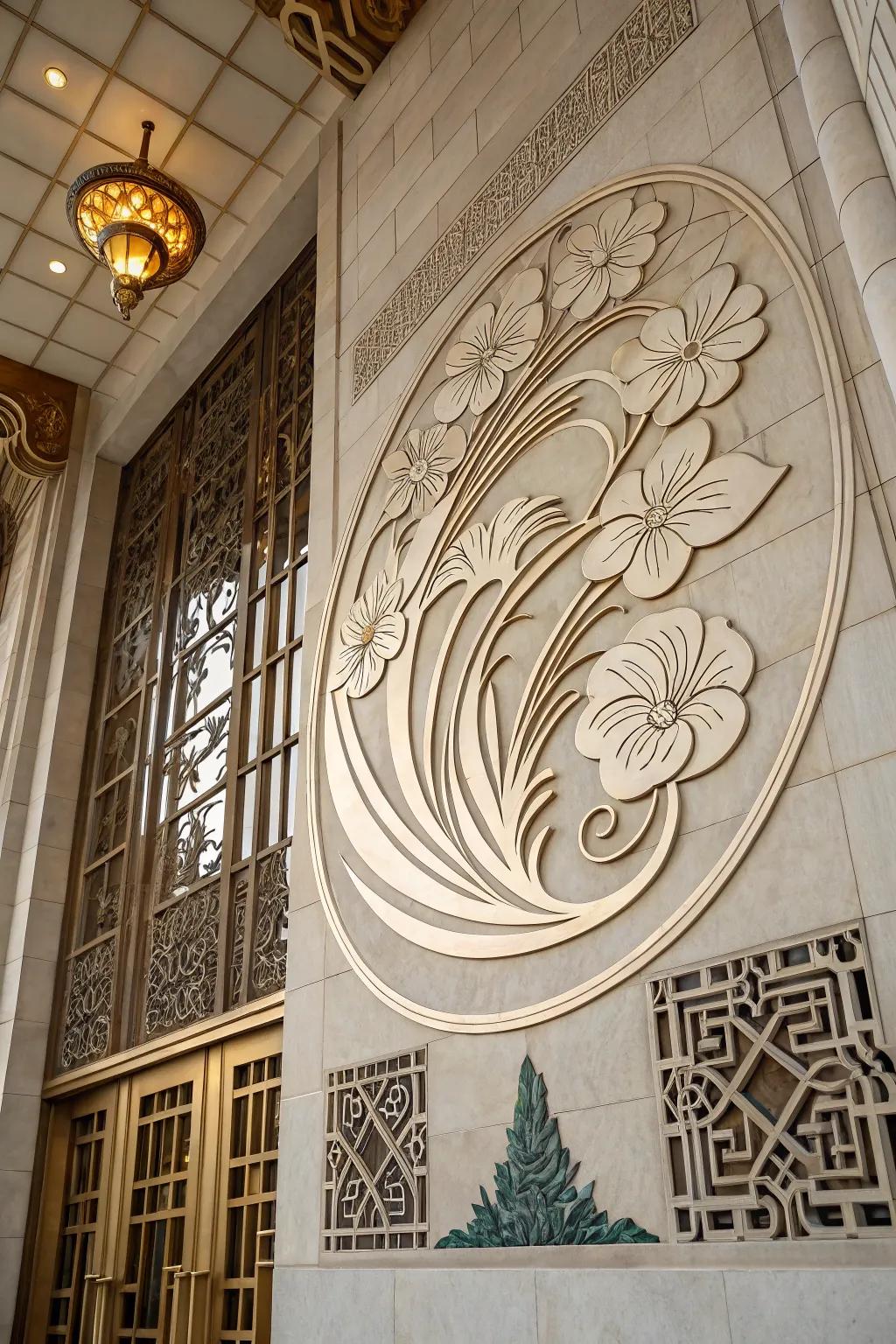 Artwork Nouveau influences bring artistic flair.