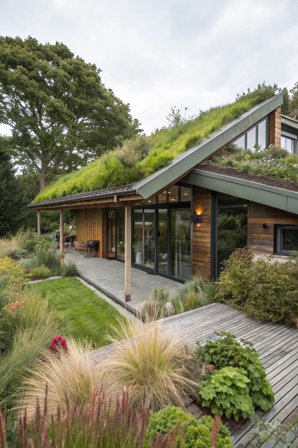 A green roof connecting your home with nature.