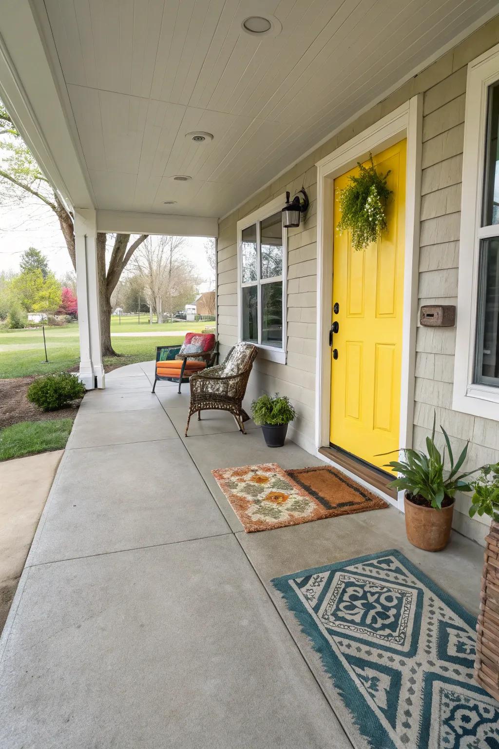 A bold entrance color makes a statement.