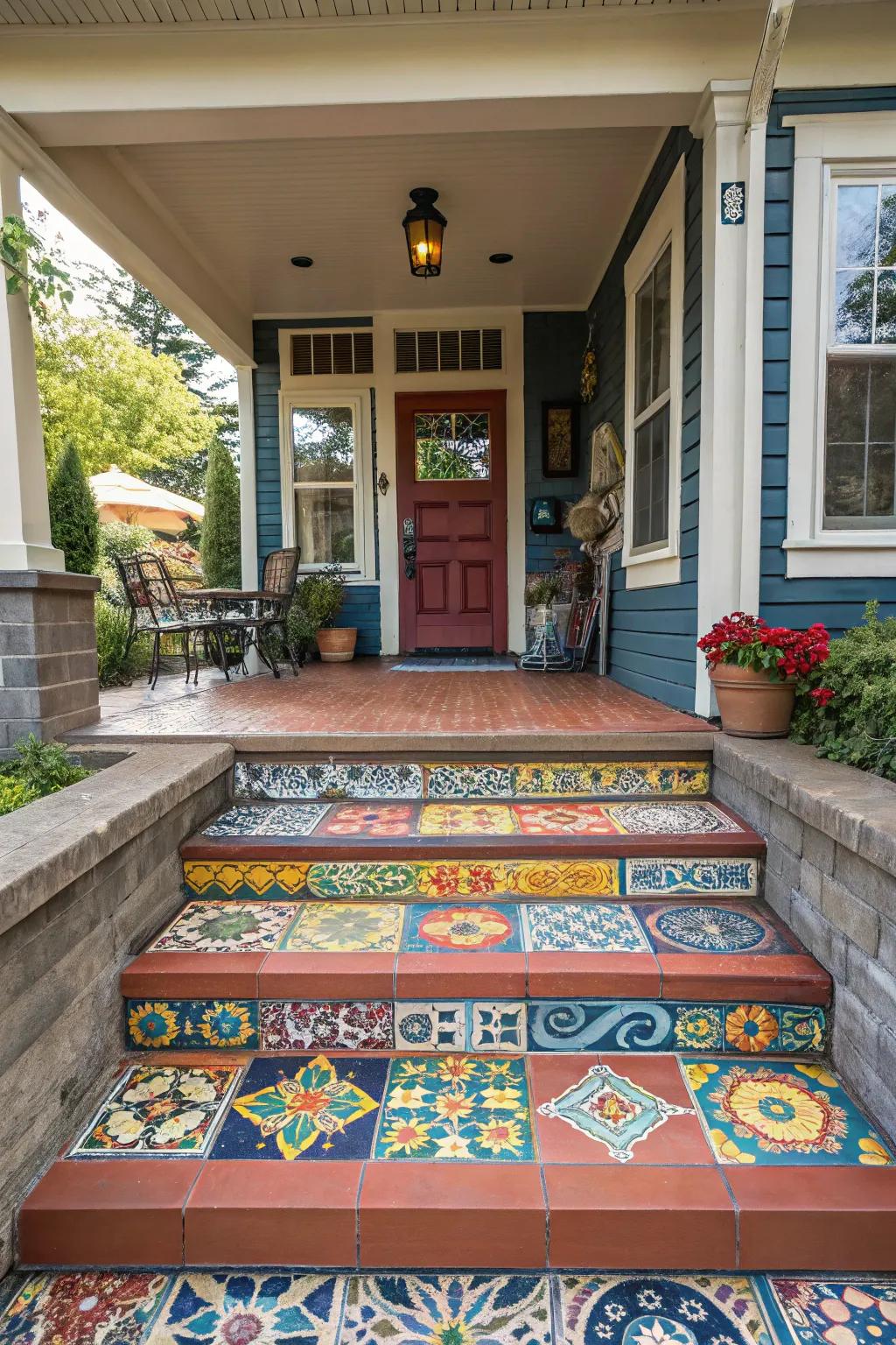 Daring covering designs make a striking statement on any porch.